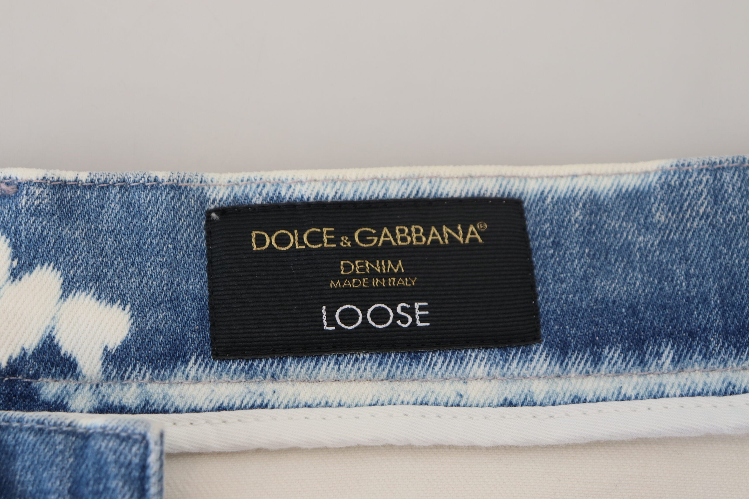 Dolce & Gabbana Blue Caesar Denim Cotton Jeans with a loose fit-4