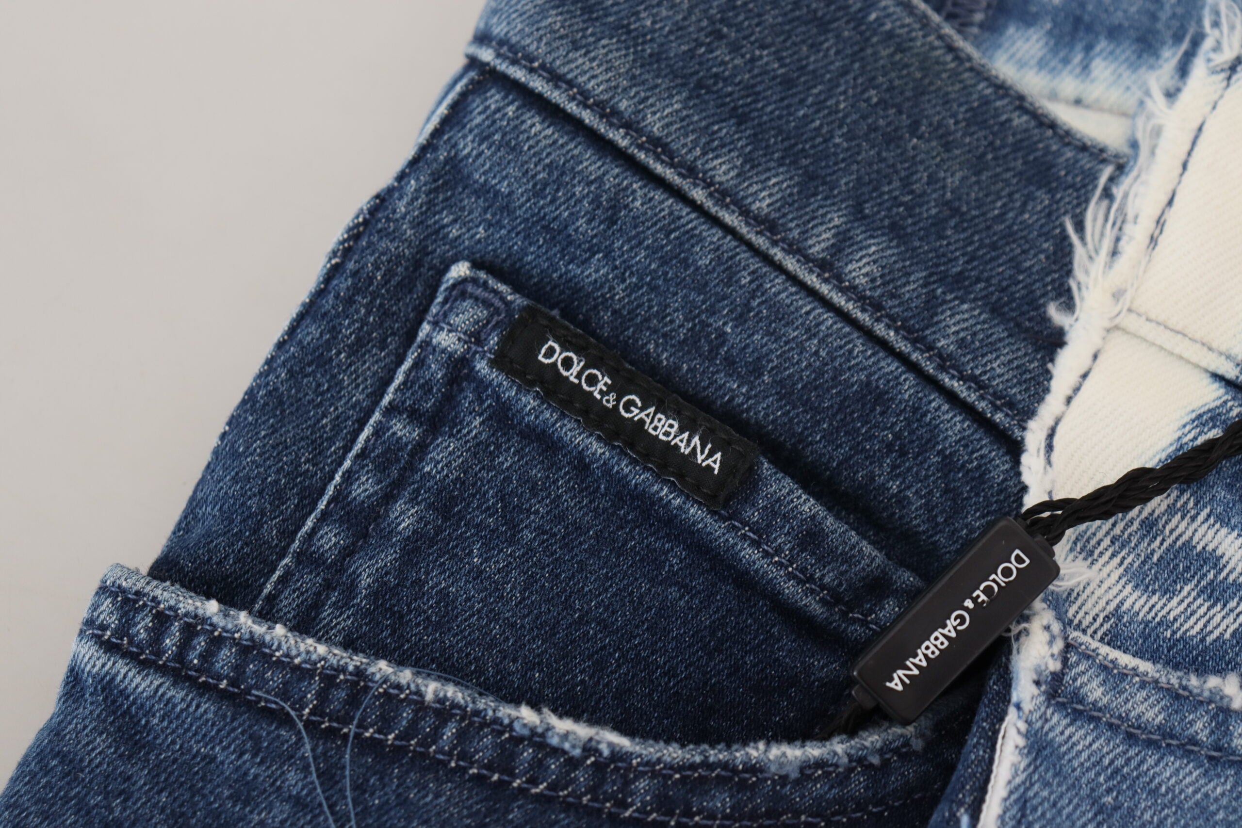 Dolce & Gabbana Blue Caesar Denim Cotton Jeans with a loose fit-6