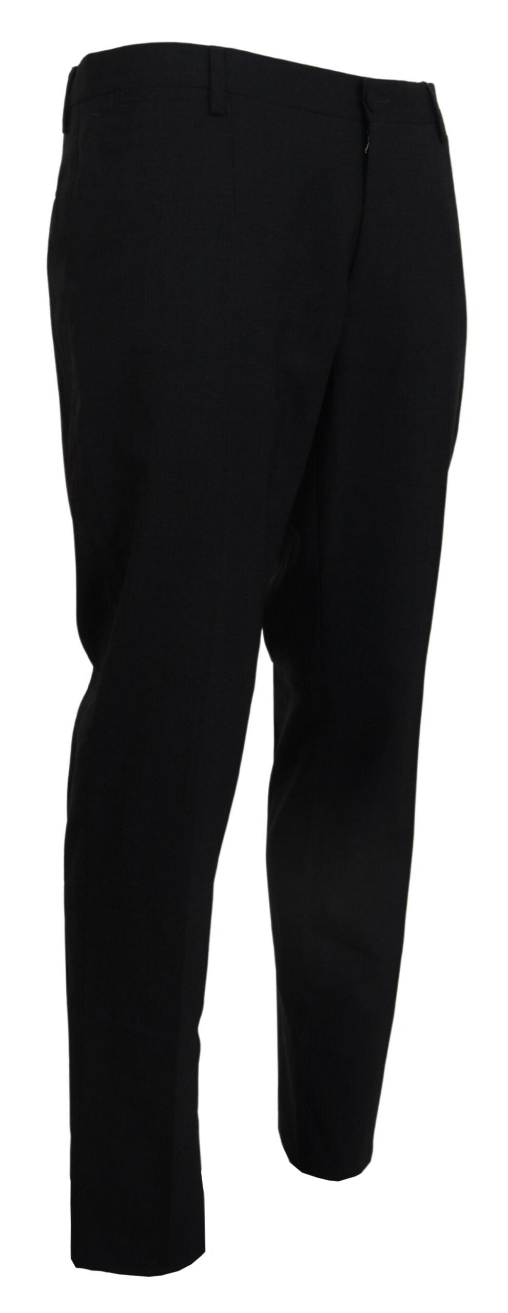 Dolce & Gabbana Grey Wool Stretch Dress Formal Slim Fit Trousers-2