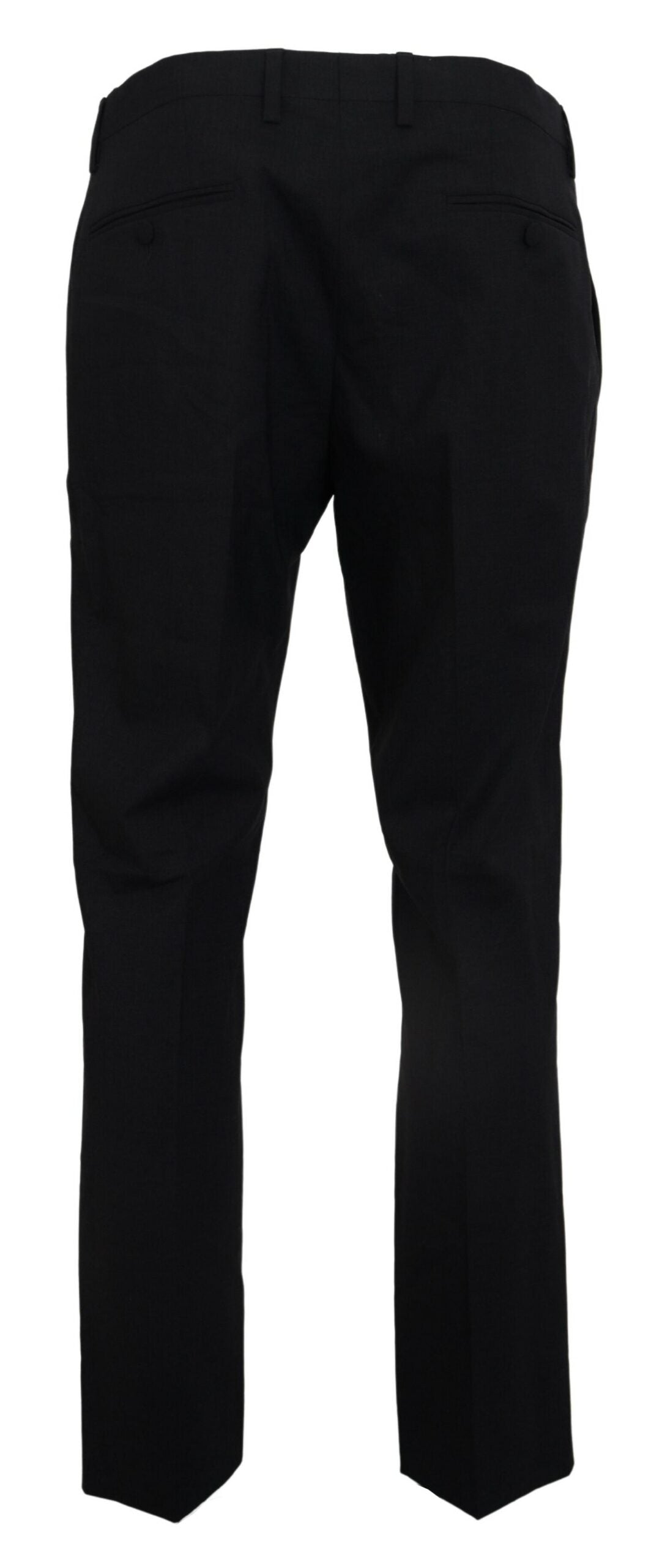 Dolce & Gabbana Grey Wool Stretch Dress Formal Slim Fit Trousers-3