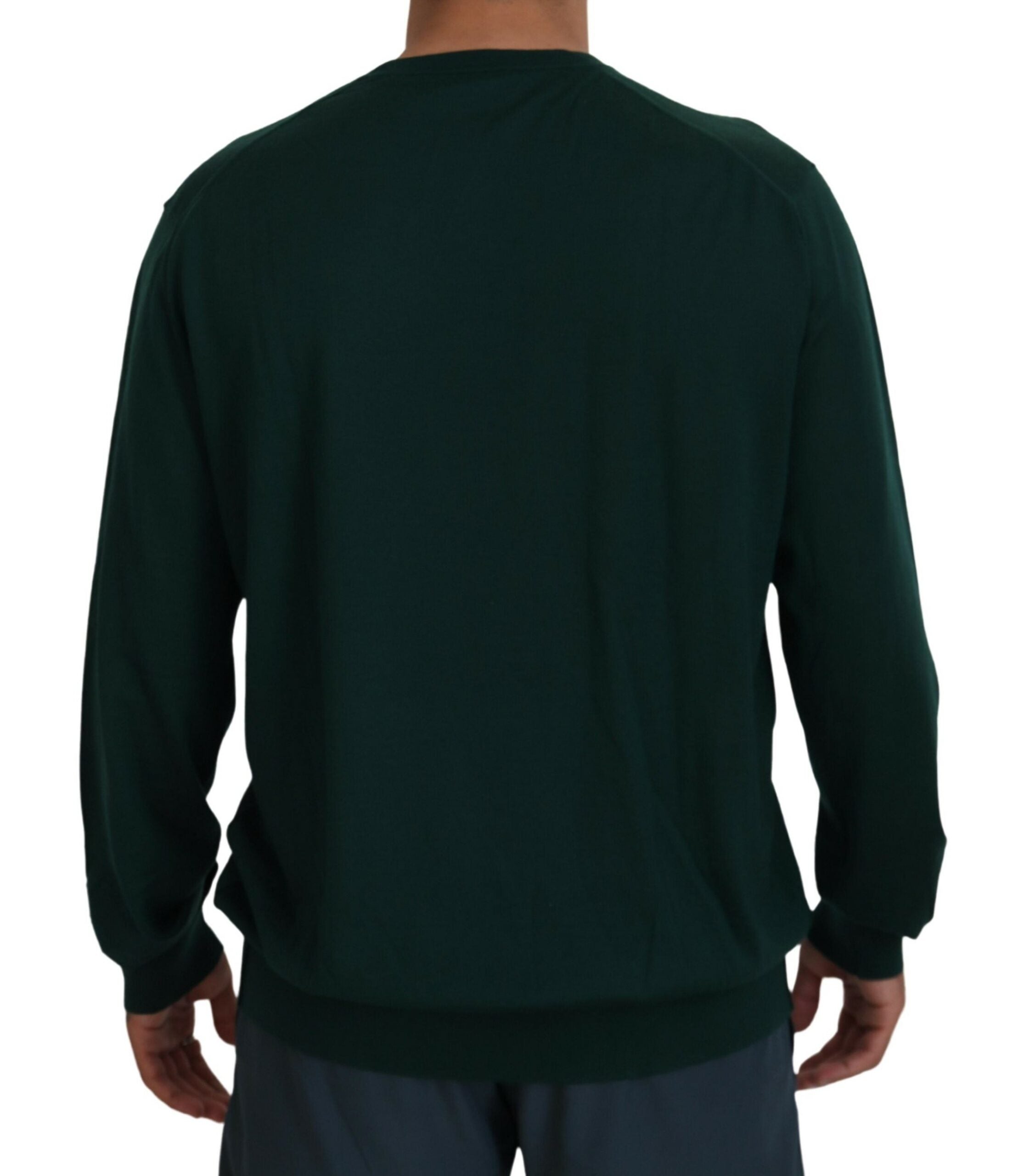 Dolce & Gabbana Grüner Kaschmirpullover mit V-Ausschnitt-3