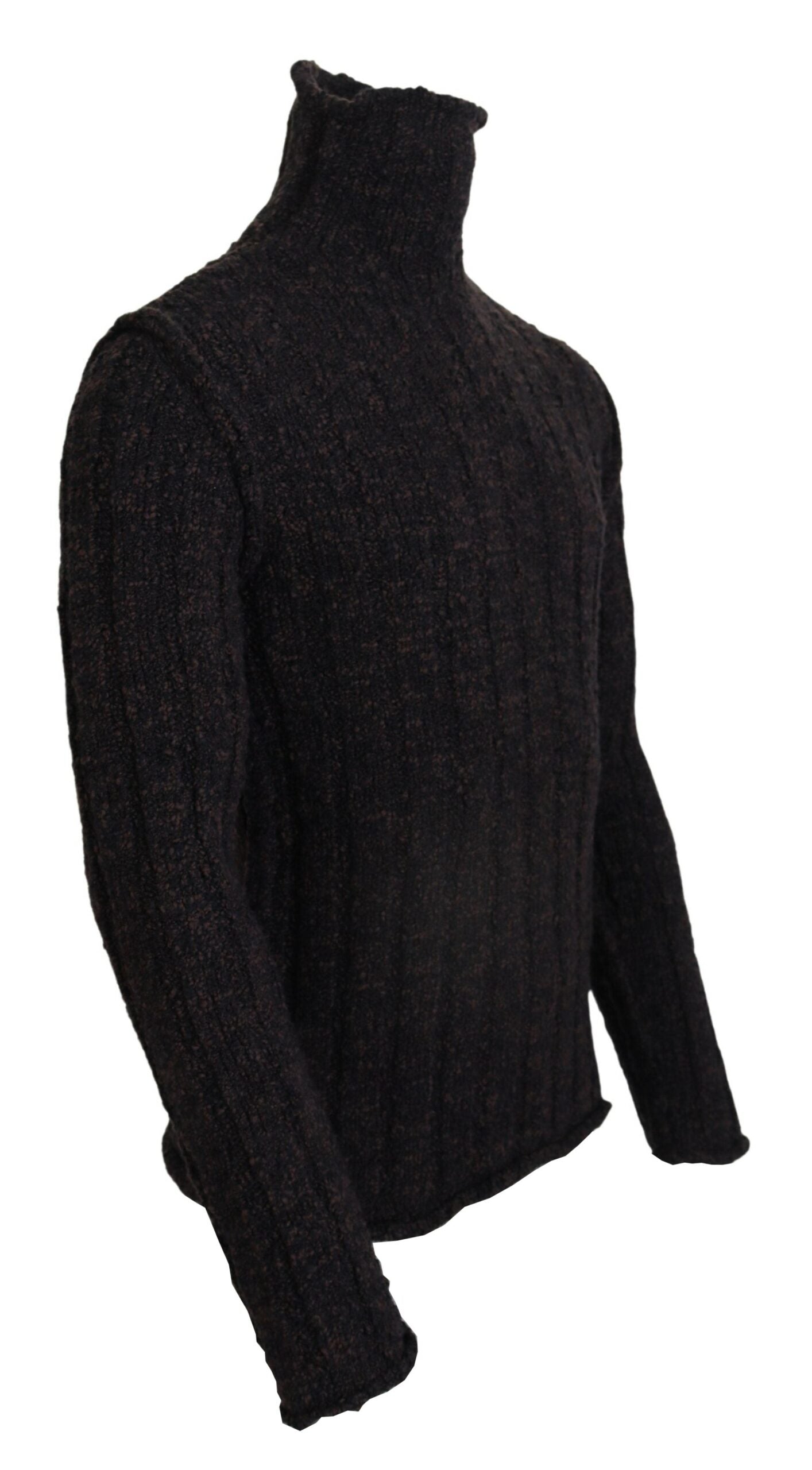Dolce & Gabbana Brown Wool Knit Turtleneck Sweater-2