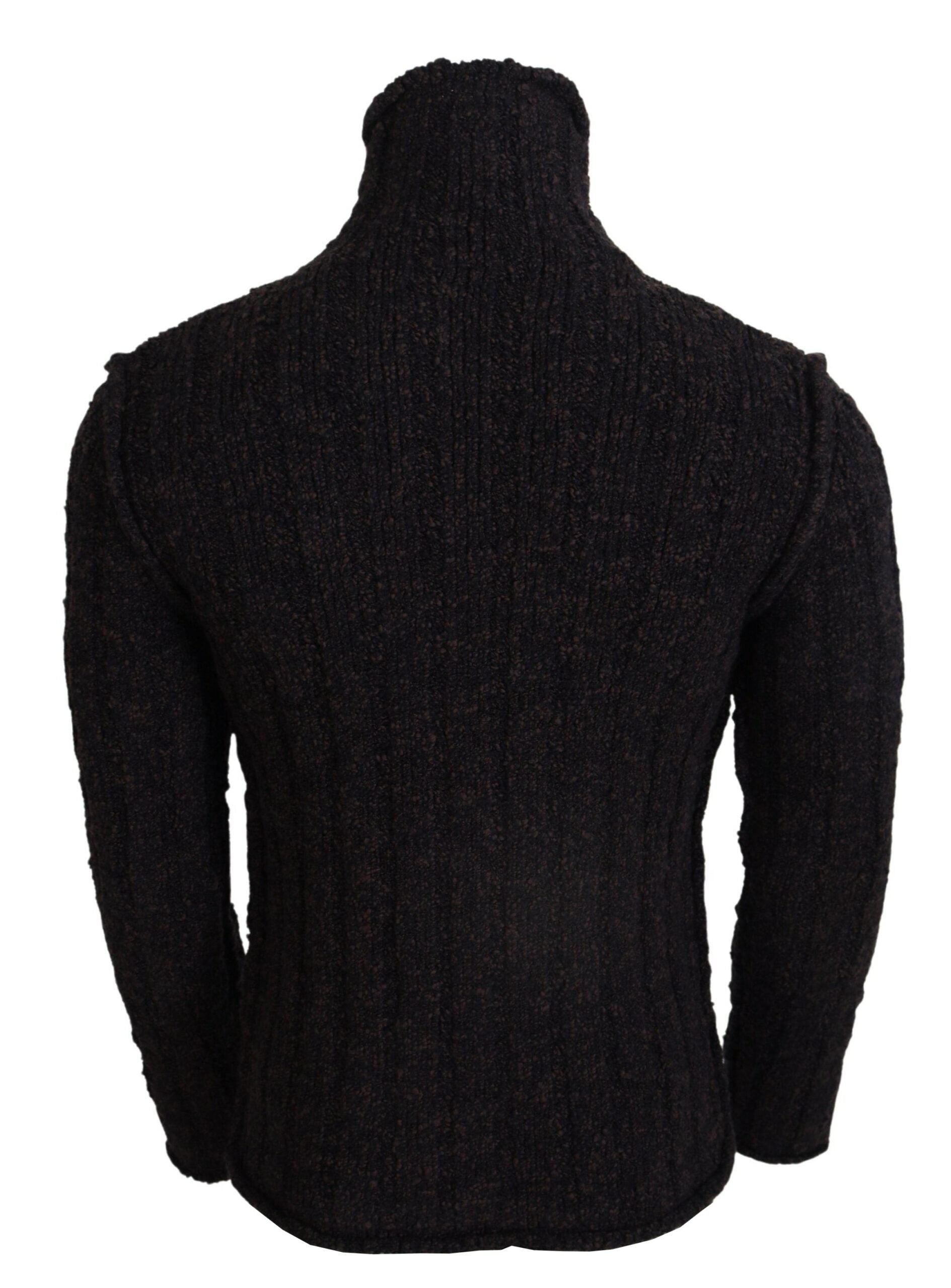 Dolce & Gabbana Brown Wool Knit Turtleneck Sweater-3