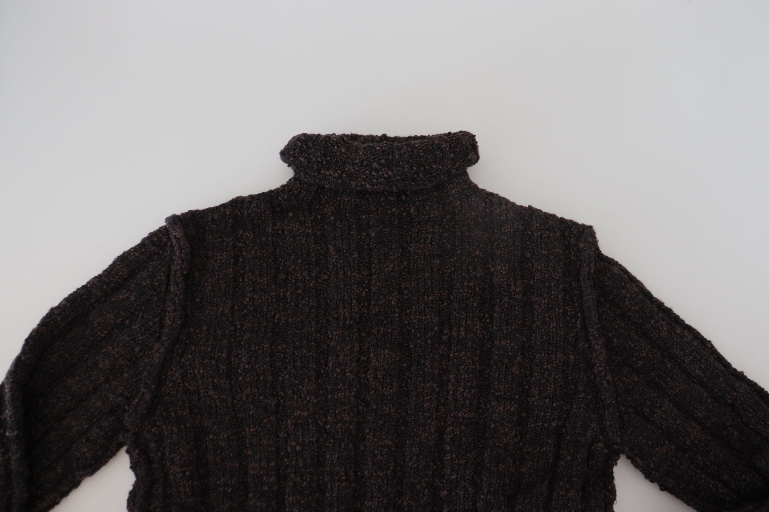 Dolce & Gabbana Brown Wool Knit Turtleneck Sweater-4