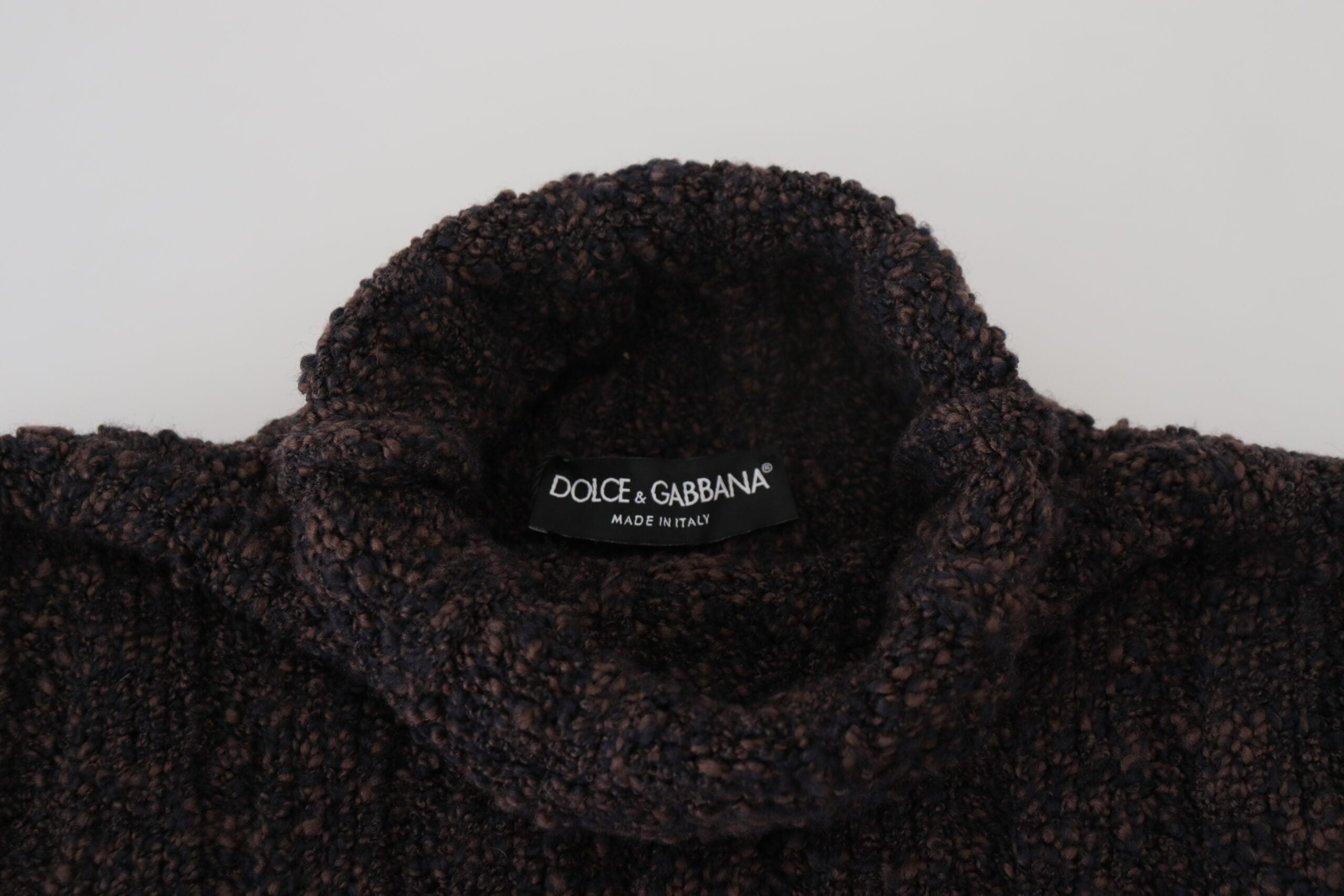 Dolce & Gabbana Brown Wool Knit Turtleneck Sweater-5