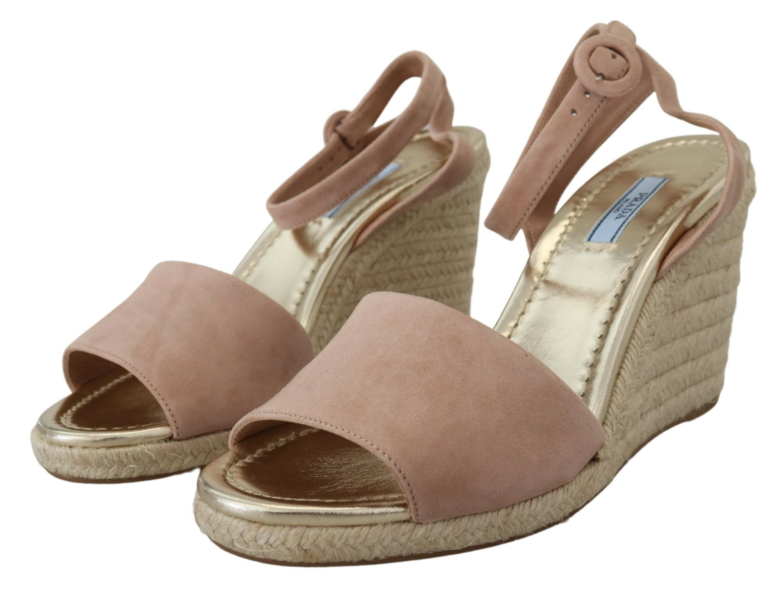Prada pink suede sandals with ankle strap-5