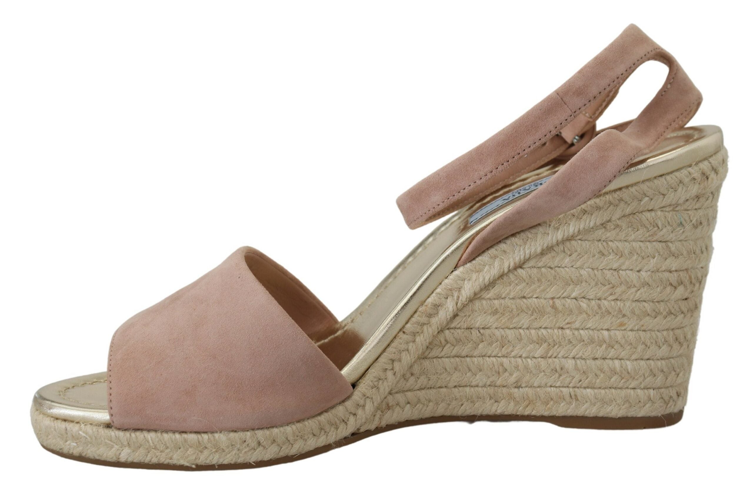 Prada pink suede sandals with ankle strap-7