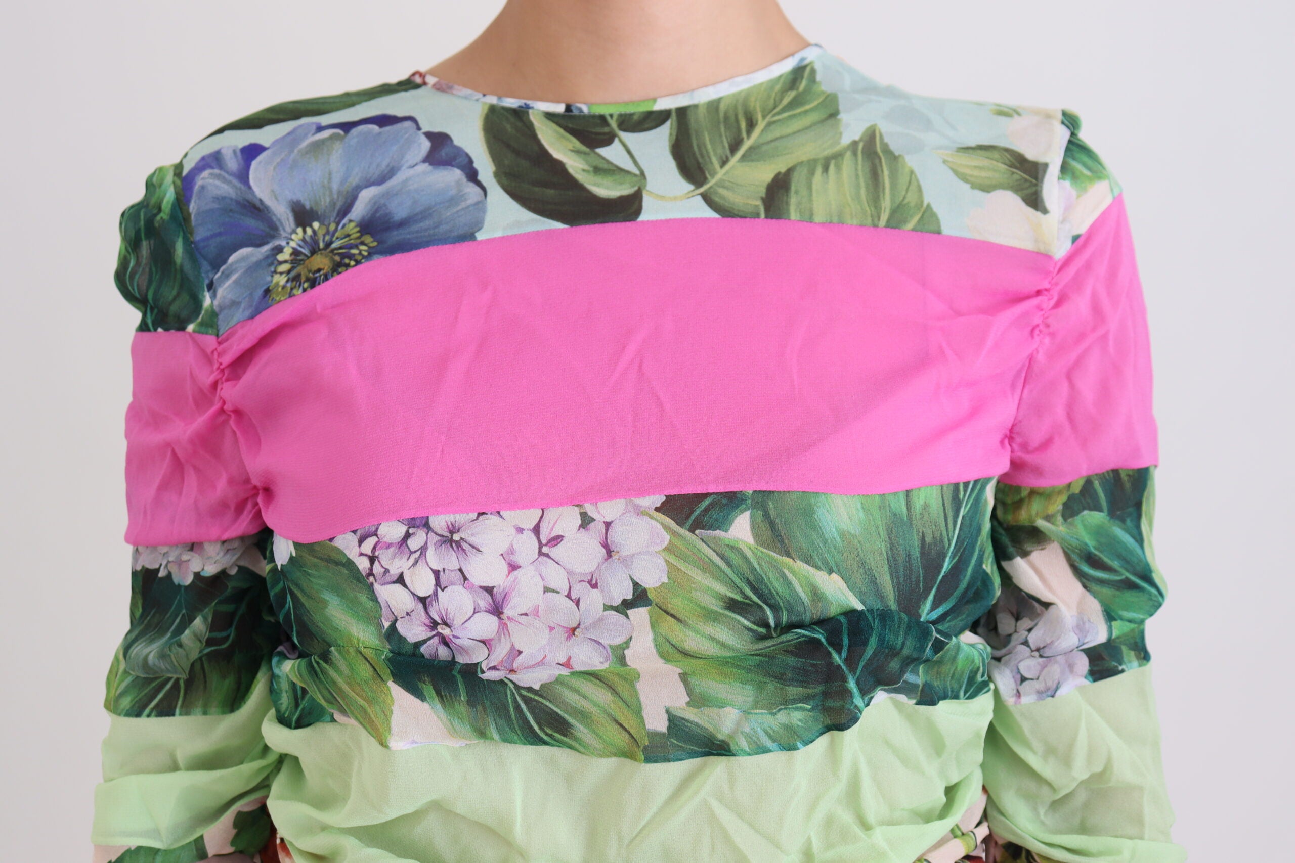 Dolce & Gabbana Multicolor Silk Floral Bodycon Sheath Dress-4