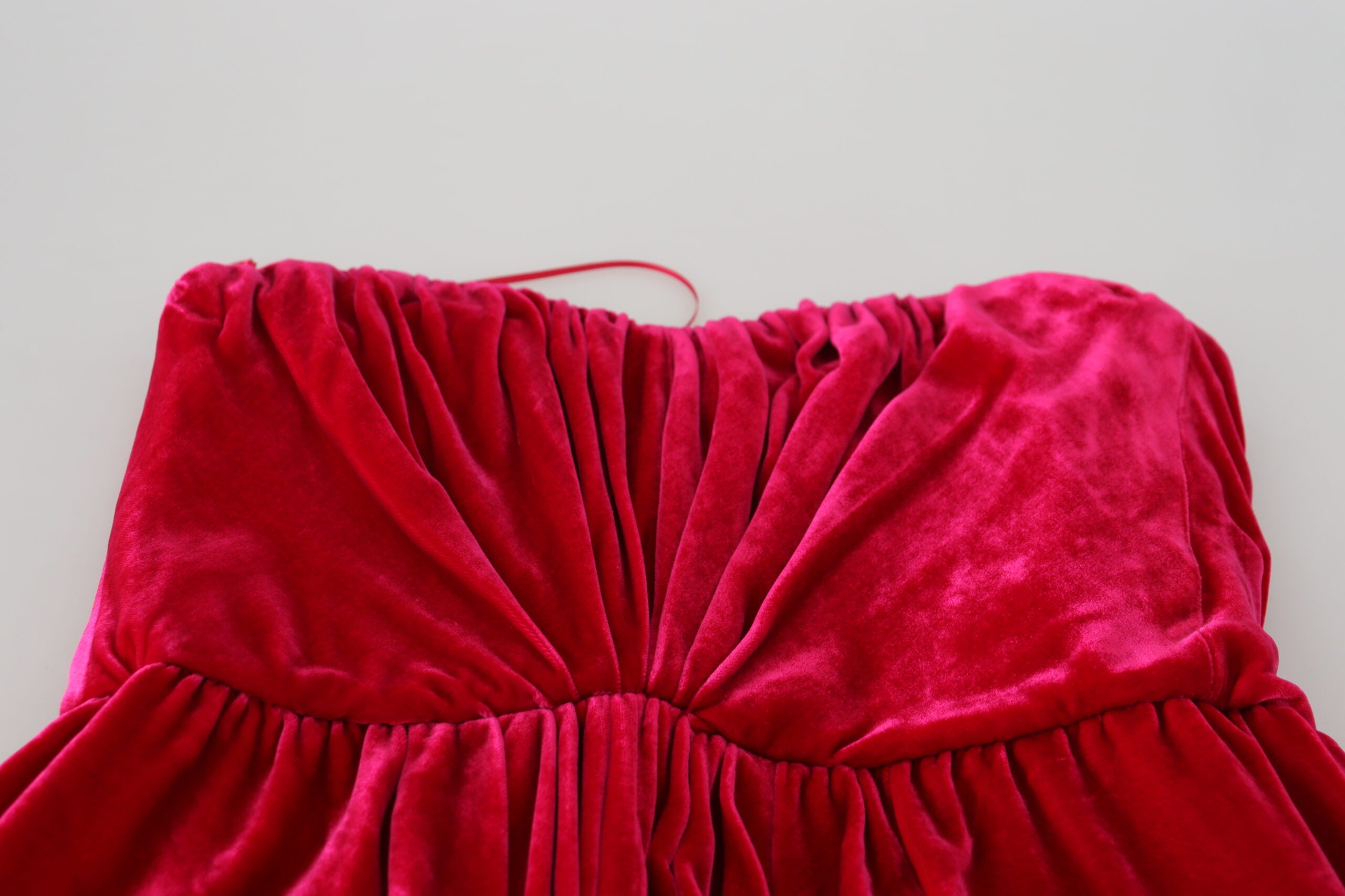 Dolce & Gabbana Pink Viscose Stretch Strapless A-Line Dress-5