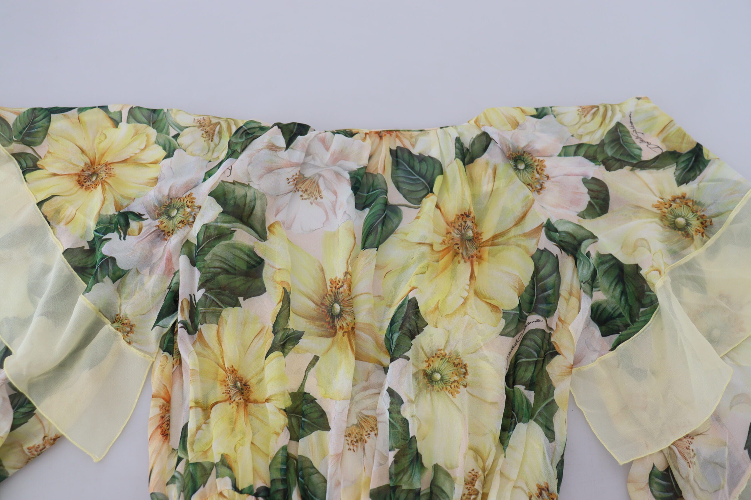 Vestido largo maxi Dolce & Gabbana con estampado floral en seda en varios colores-5