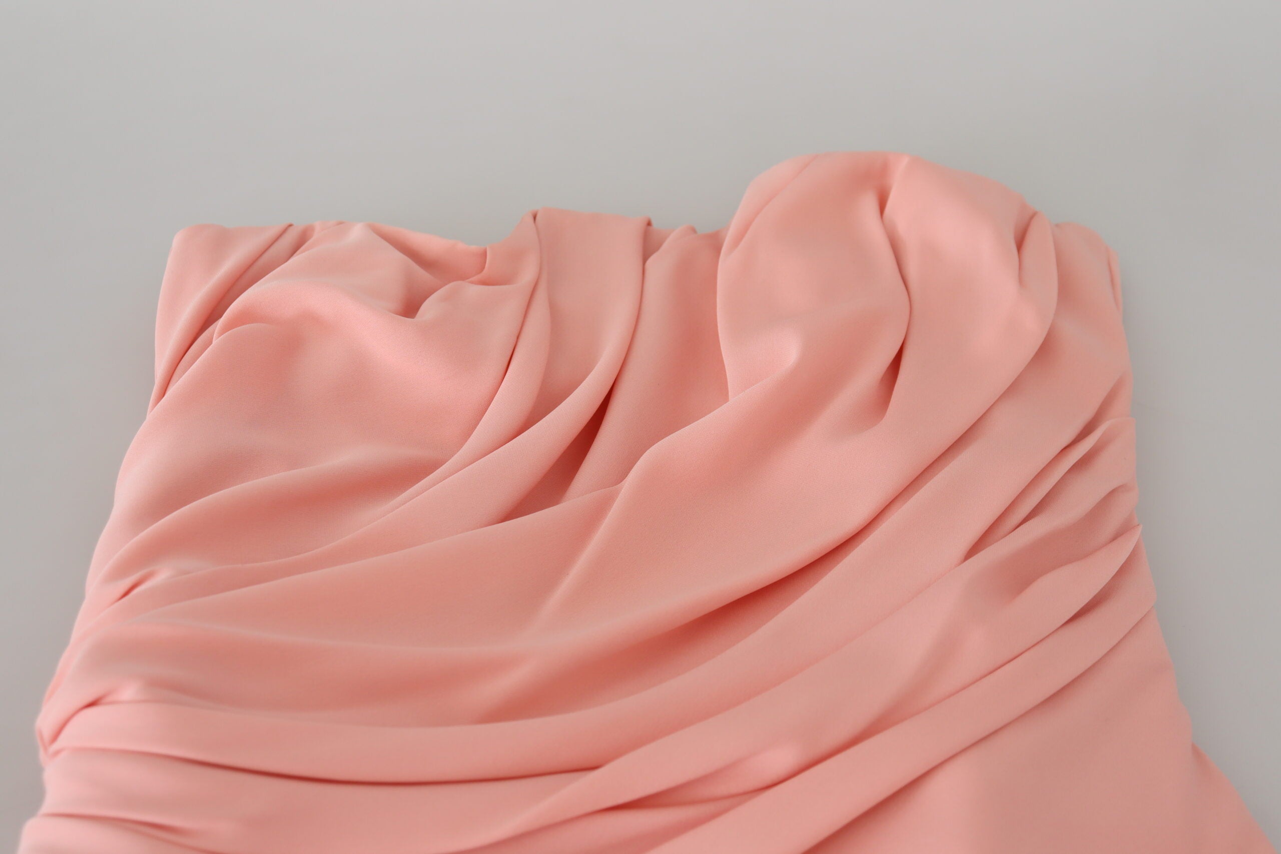 Dolce & Gabbana Rosa Seiden-Stretch-Etuikleid ohne Träger-5