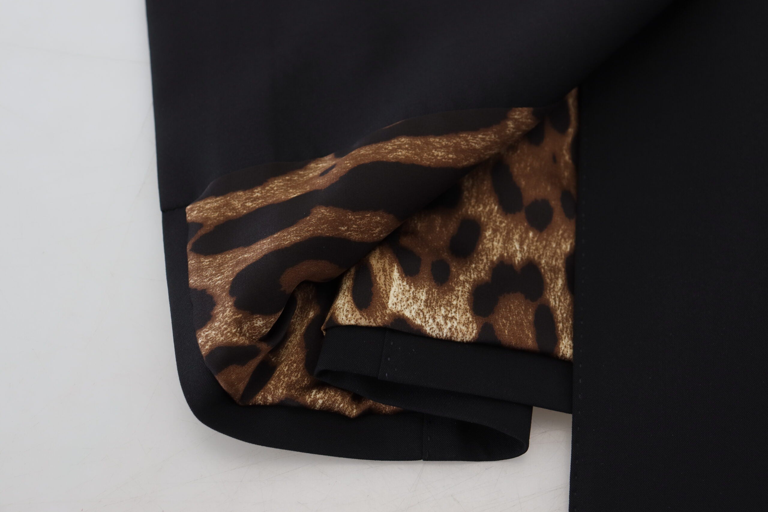 Dolce & Gabbana Schwarzes Stretch-Minikleid aus Wolle in Passform-7