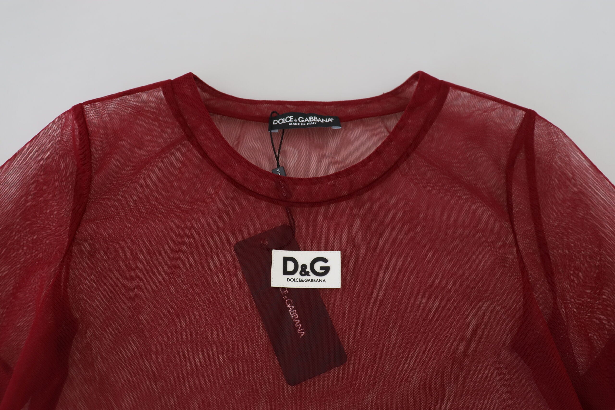 Dolce & Gabbana Kastanienbraunes zweilagiges Shift-Minikleid aus Nylon-5