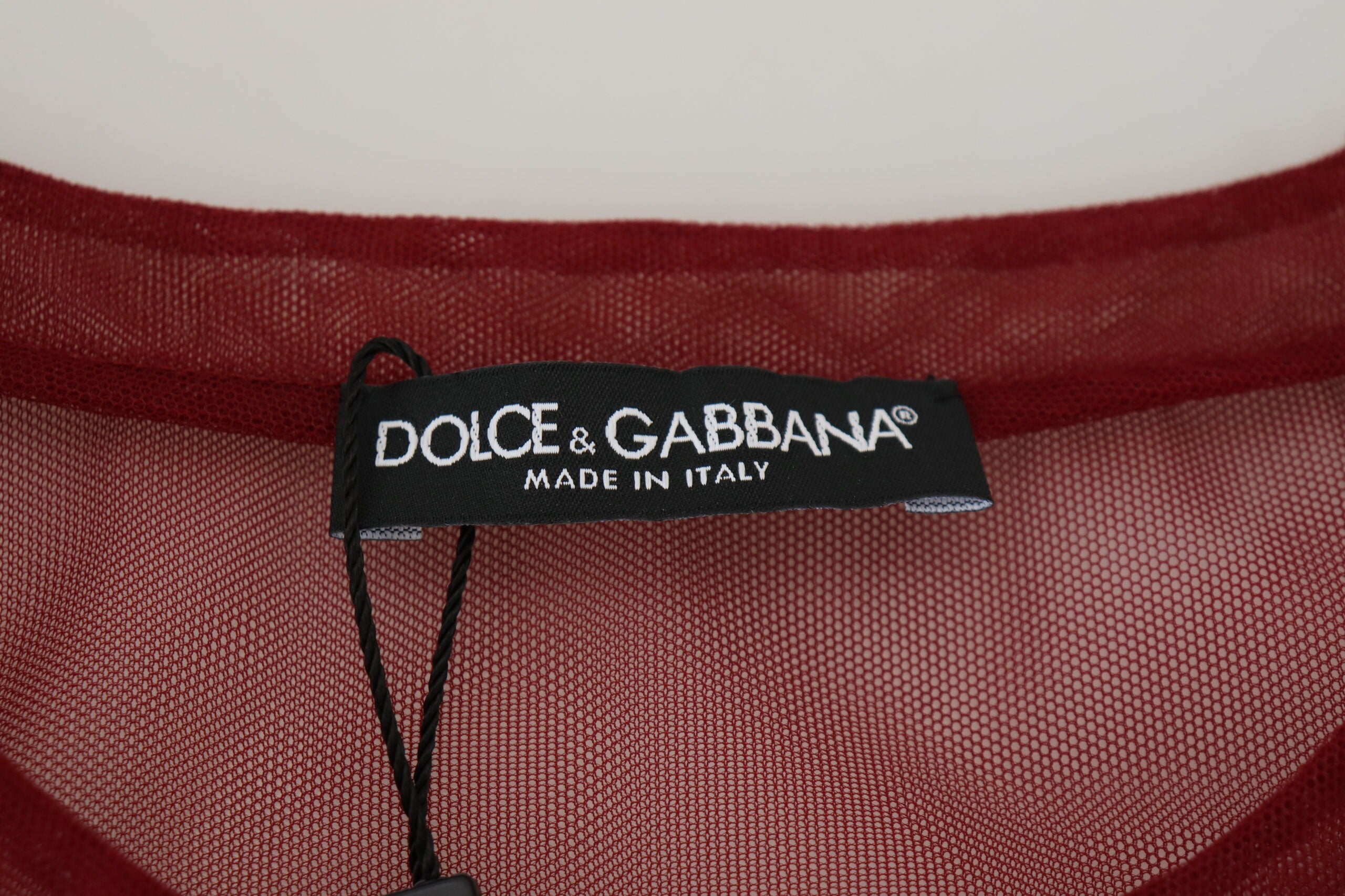 Dolce & Gabbana Kastanienbraunes zweilagiges Shift-Minikleid aus Nylon-6