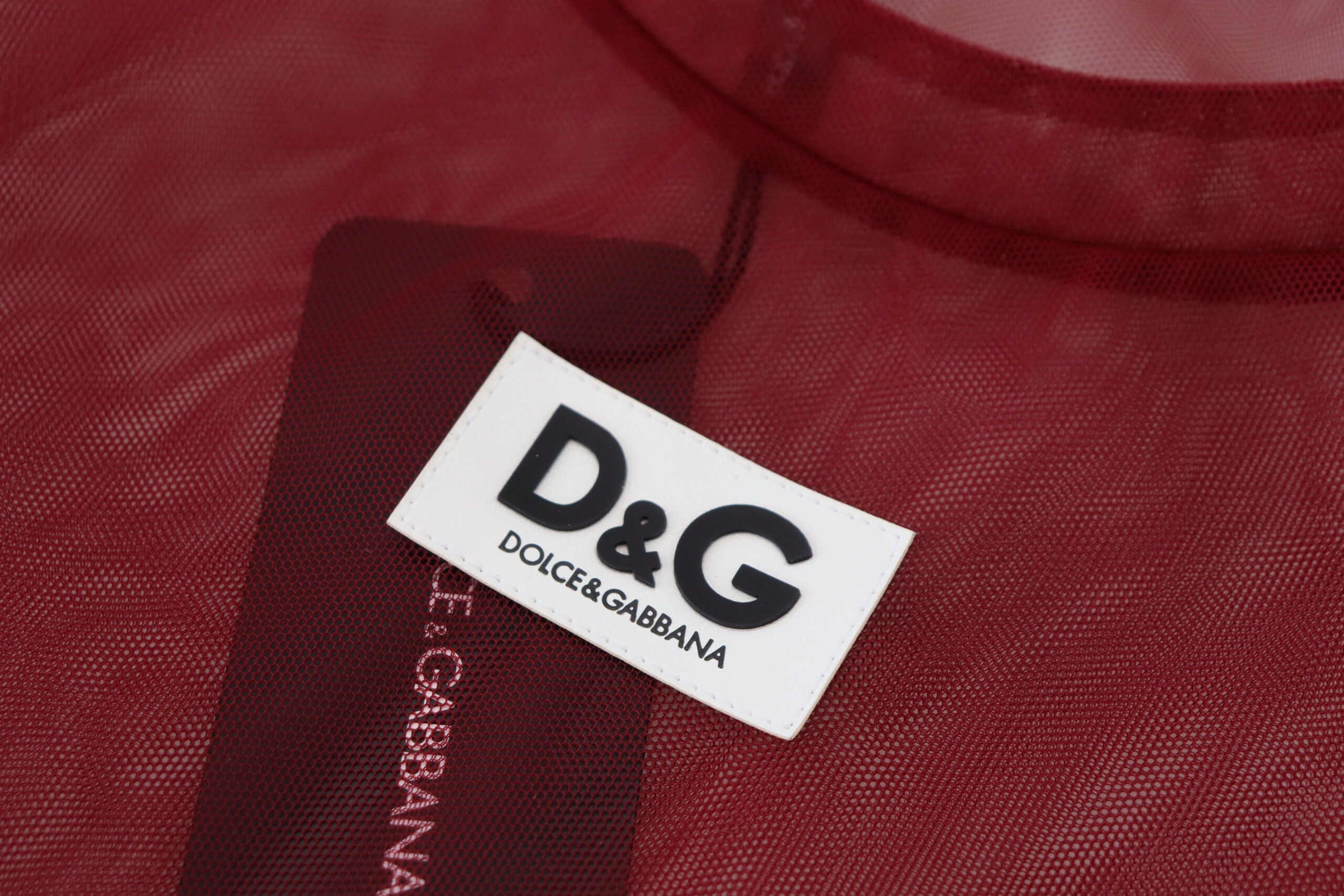 Dolce & Gabbana Kastanienbraunes zweilagiges Shift-Minikleid aus Nylon-7
