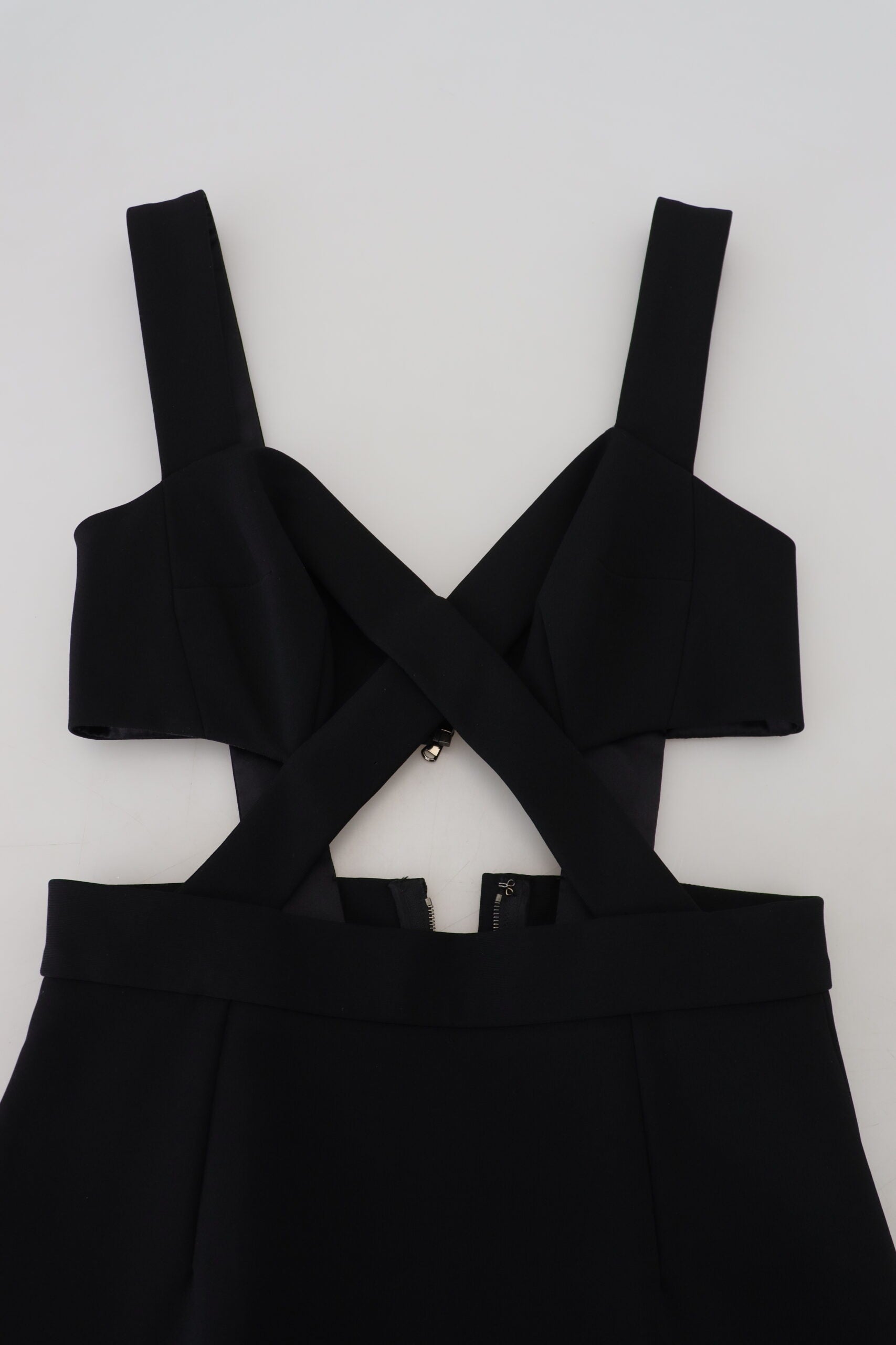 Dolce & Gabbana Schwarzes Viskose Bodycon Etuikleid Midikleid-5