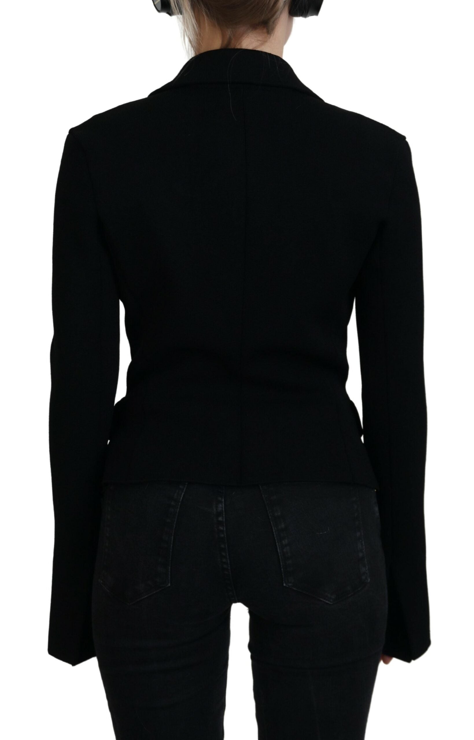 Chaqueta tipo cárdigan con botones en negro de Dolce & Gabbana, chaqueta de viscosa-3