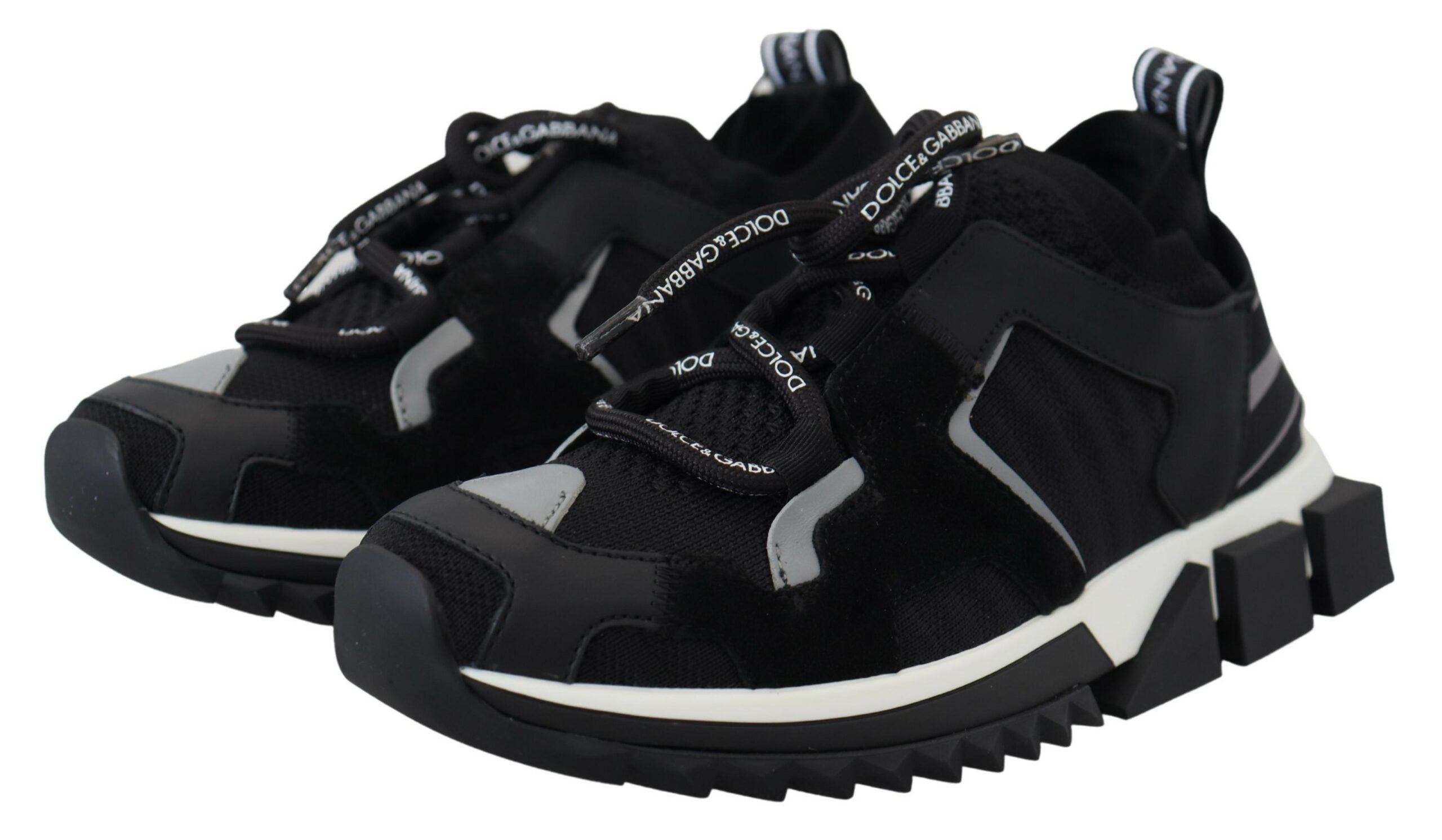 Dolce & Gabbana Schwarz Mesh Sorrento Trekking Turnschuhe Schuhe-3