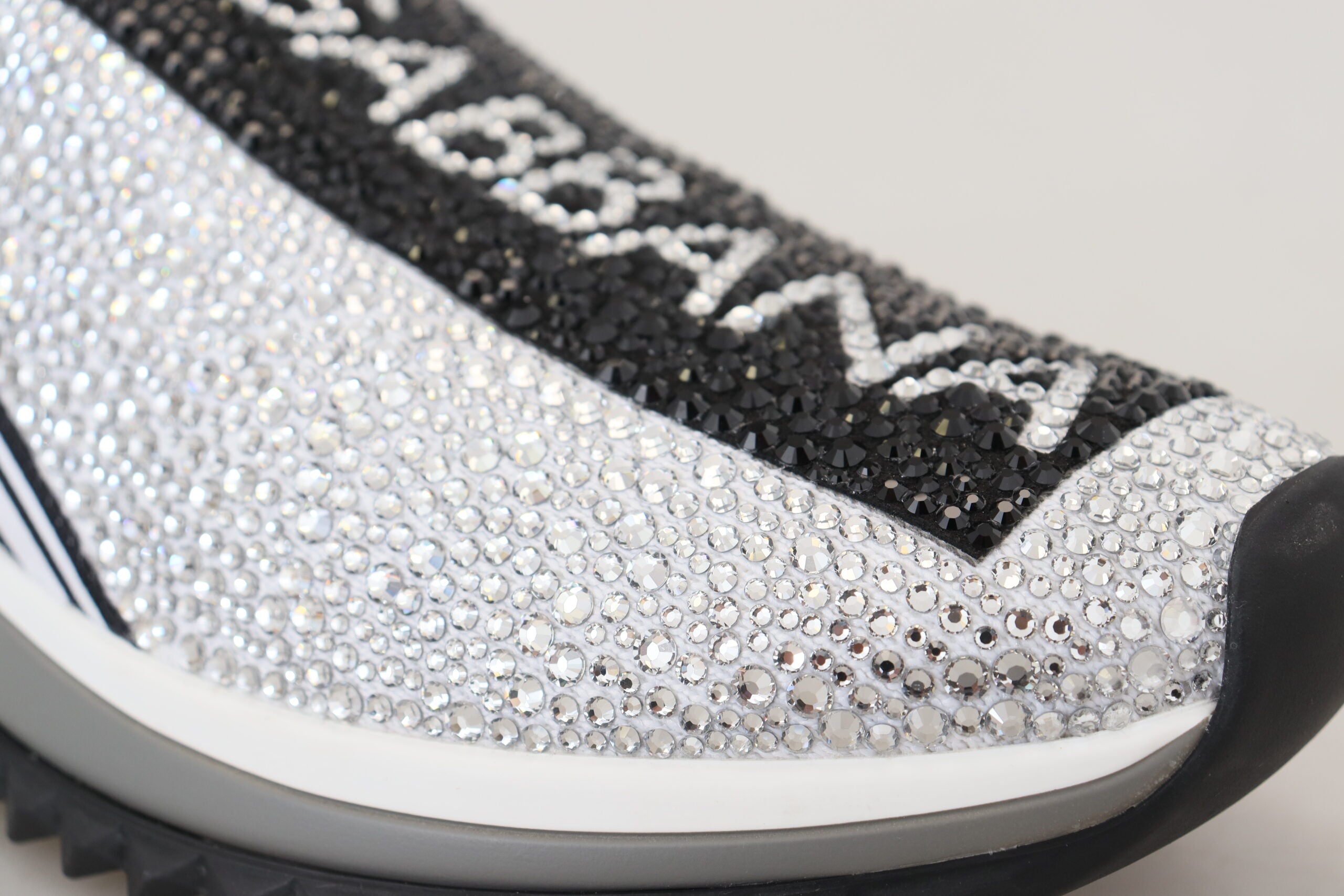 Dolce & Gabbana Silber Strass Sorrento Turnschuhe Schuhe-8