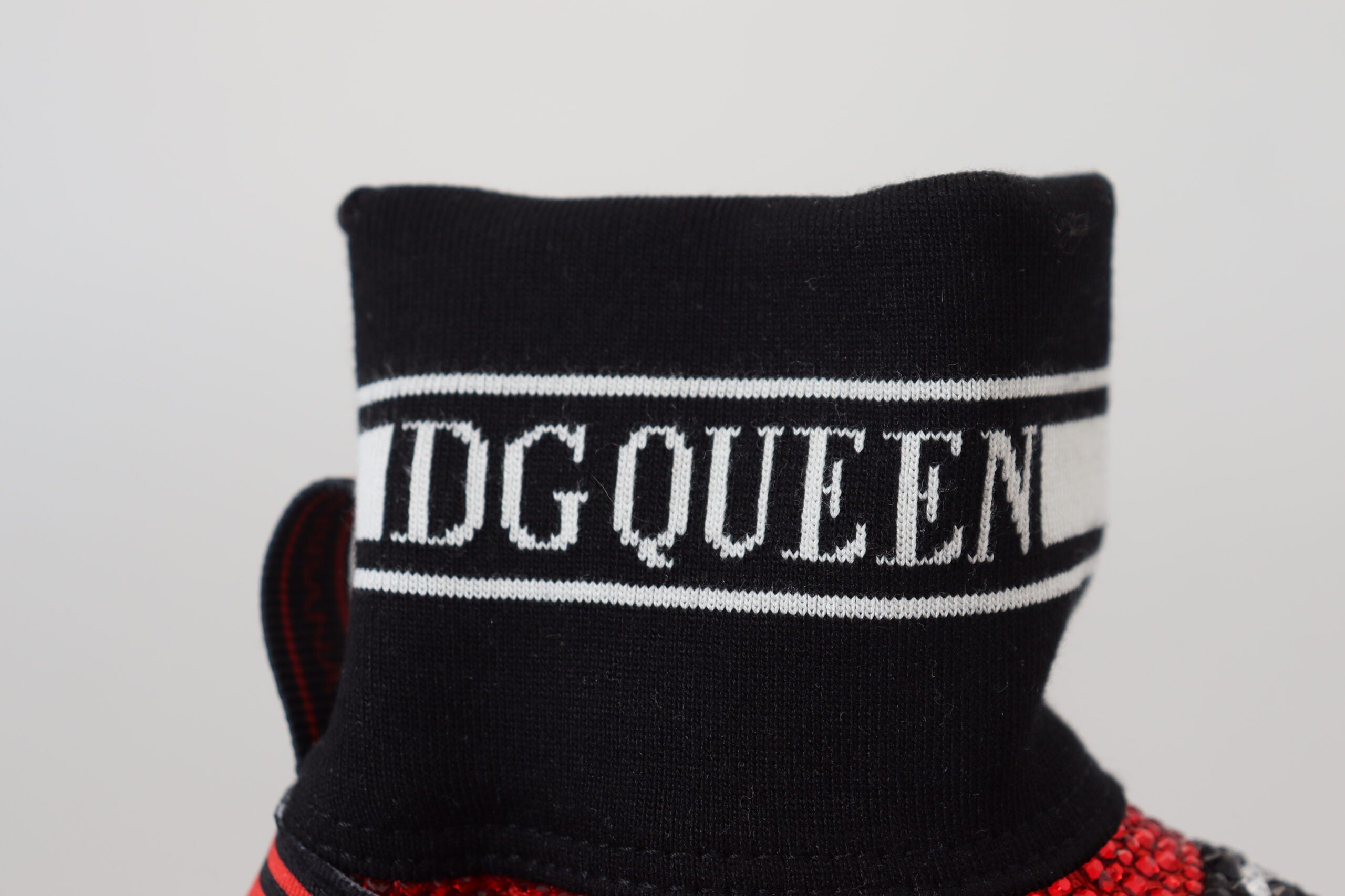 Dolce & Gabbana Red Bling Sorrento Sneakers Socks Shoes-6