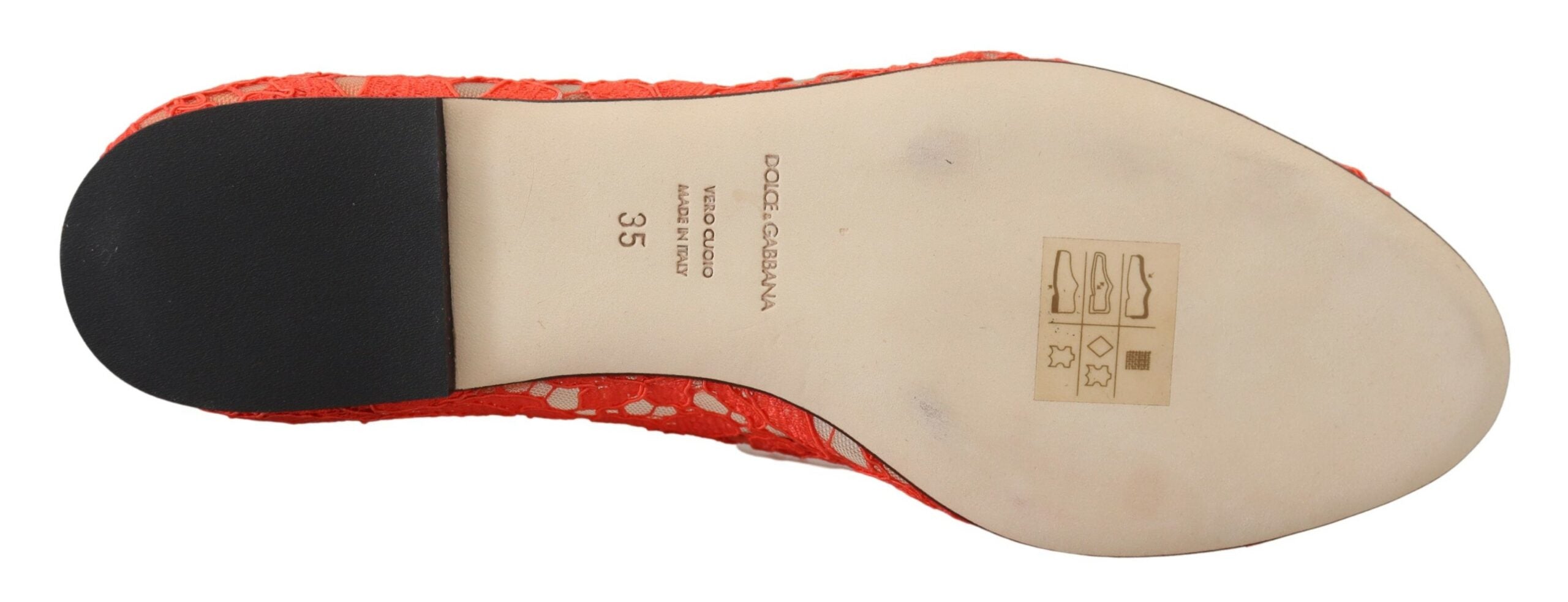 Dolce & Gabbana Rot Taormina Spitze Kristalle Ballett Flats Schuhe-6