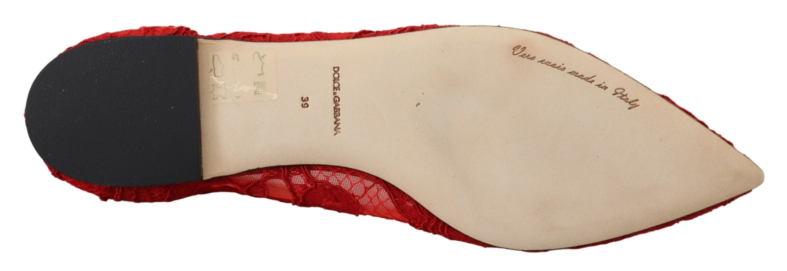 Mocasines planos con cristales Taormina rojos de Dolce & Gabbana-2