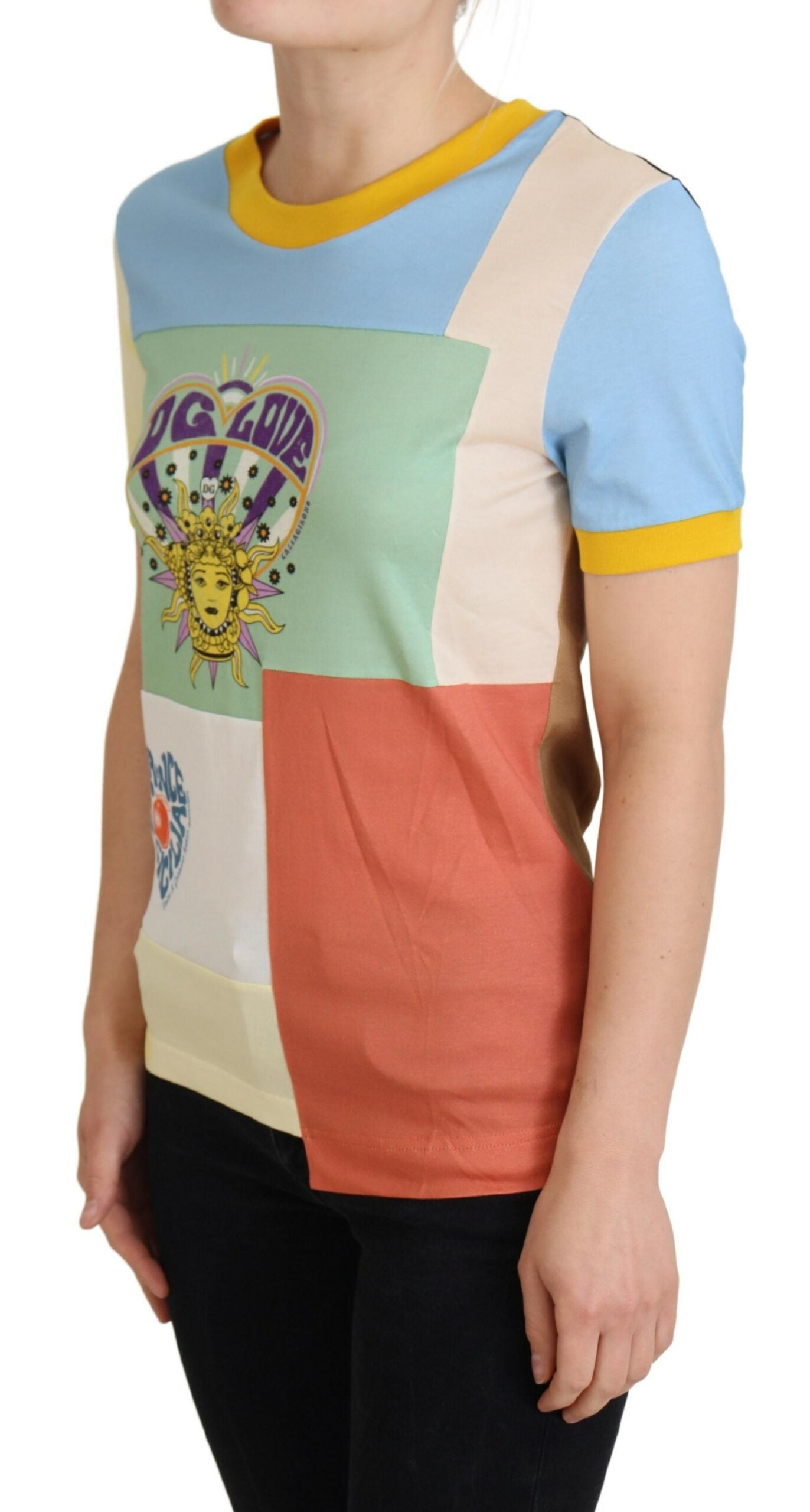 Dolce & Gabbana Multicolor Cotton DG Love Patchwork-6