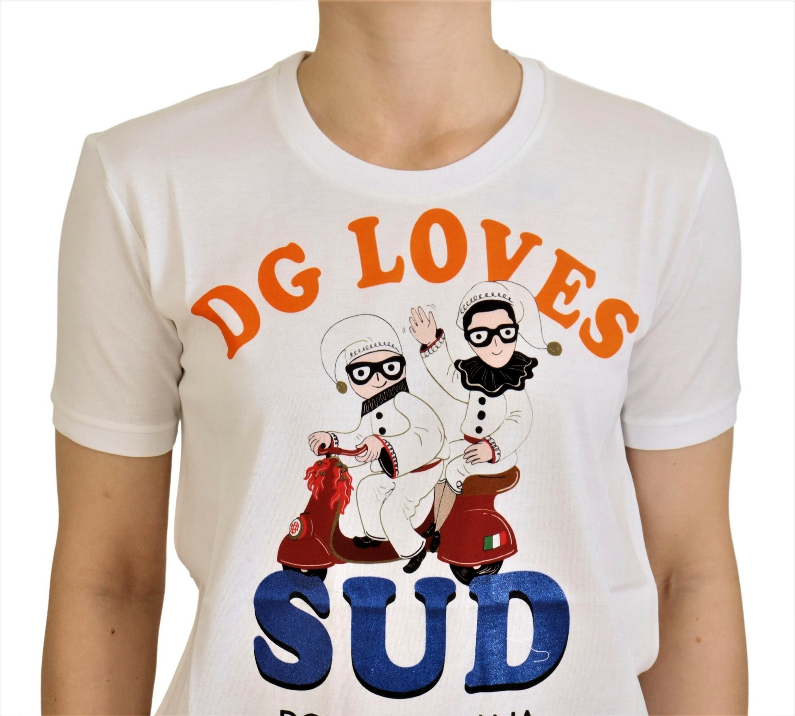 Dolce & Gabbana White Cotton T-Shirt by DG Loves SUD-3