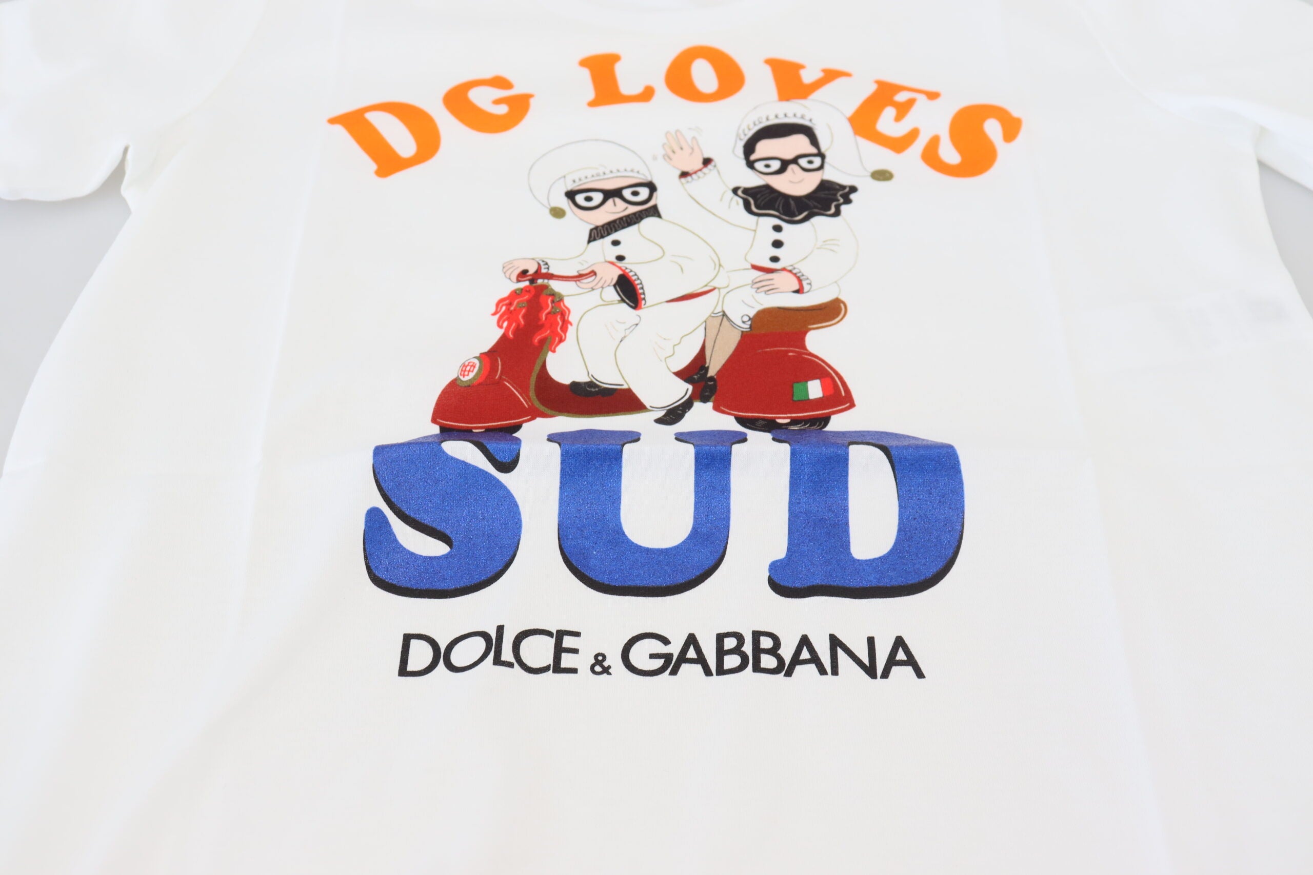 Dolce & Gabbana White Cotton T-Shirt by DG Loves SUD-4