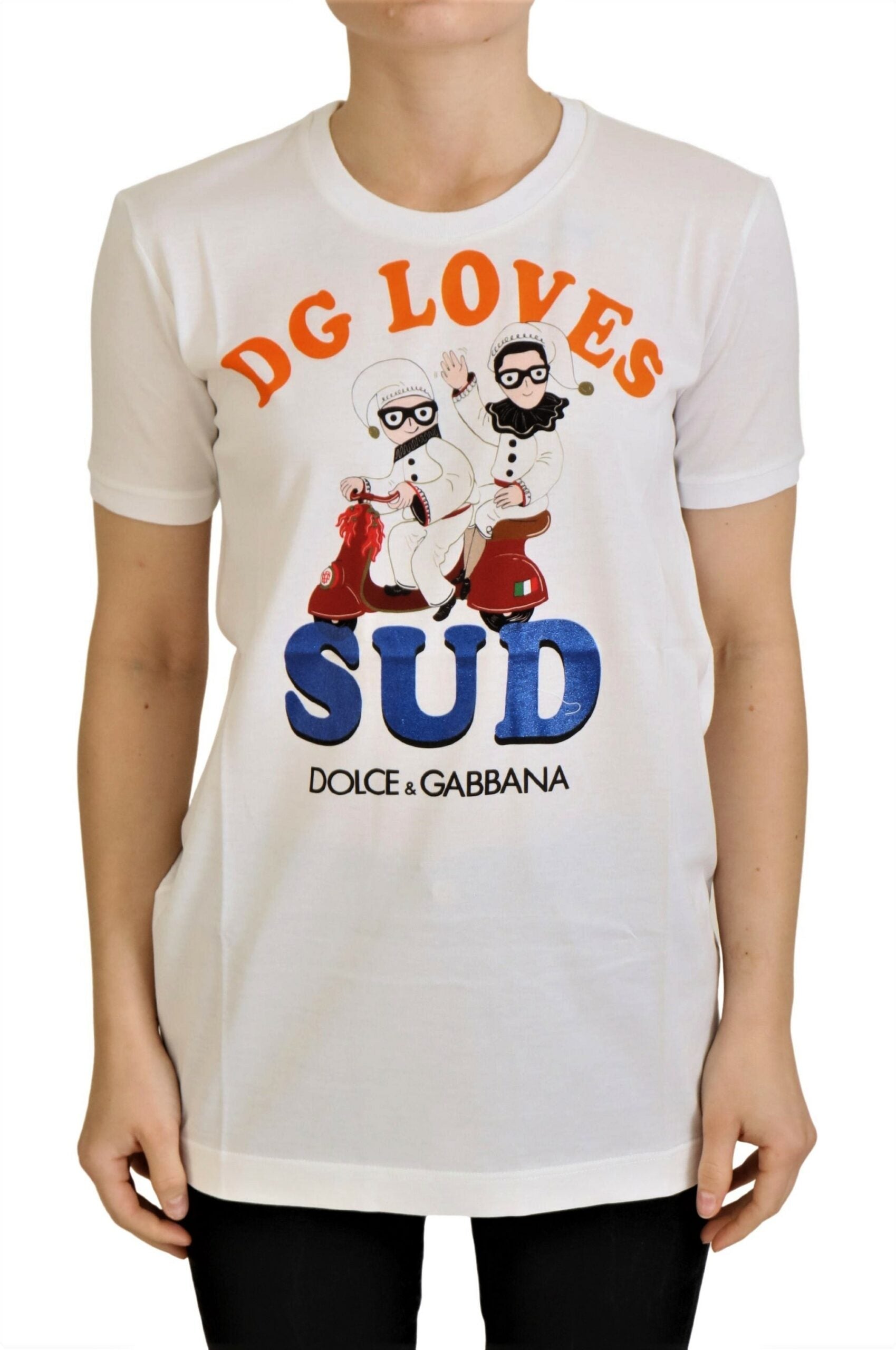 Dolce & Gabbana White Cotton T-Shirt by DG Loves SUD-1