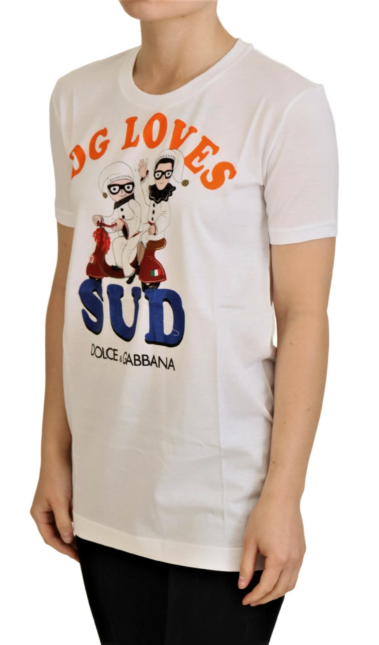 Dolce & Gabbana White Cotton T-Shirt by DG Loves SUD-5