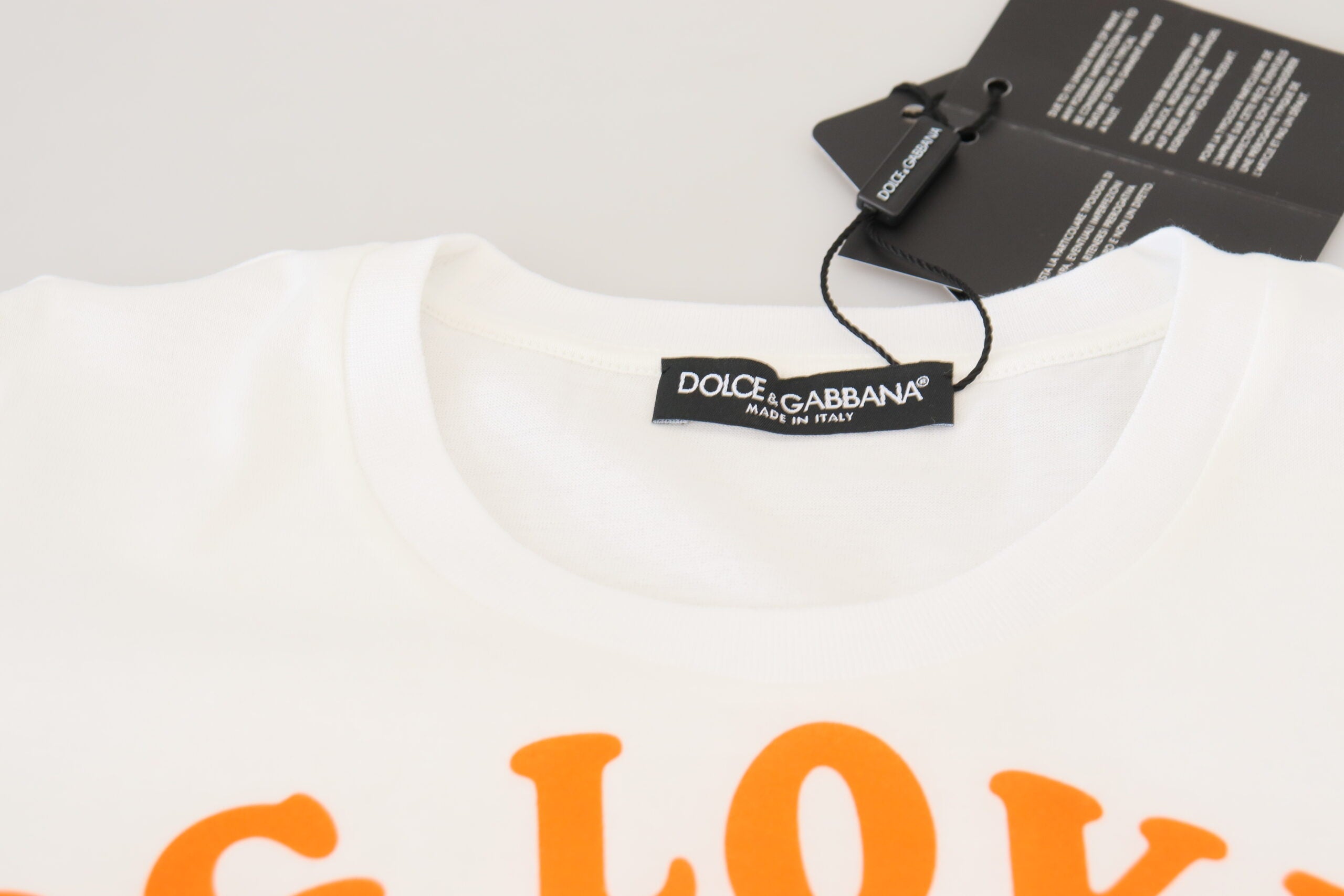 Dolce & Gabbana White Cotton T-Shirt by DG Loves SUD-6