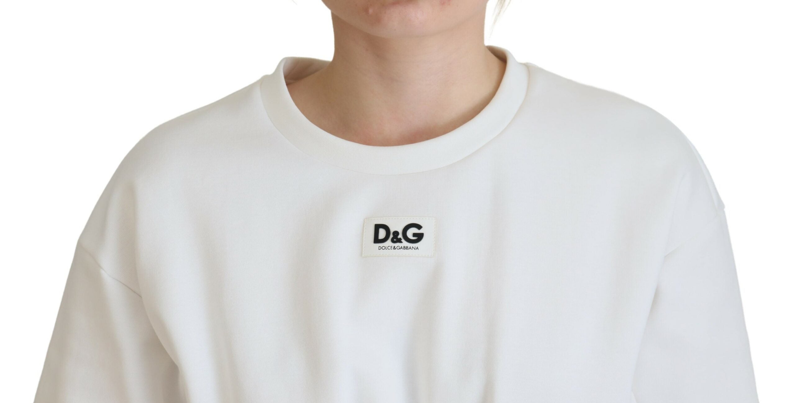 Dolce & Gabbana Weißes Korsett Stretch-Baumwoll-T-Shirt-4