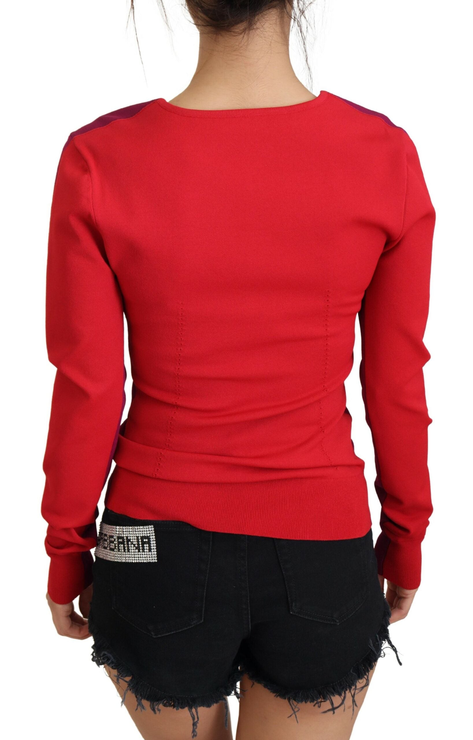 Dolce & Gabbana Multicolor Viskose Pullover mit quadratischem Ausschnitt-3