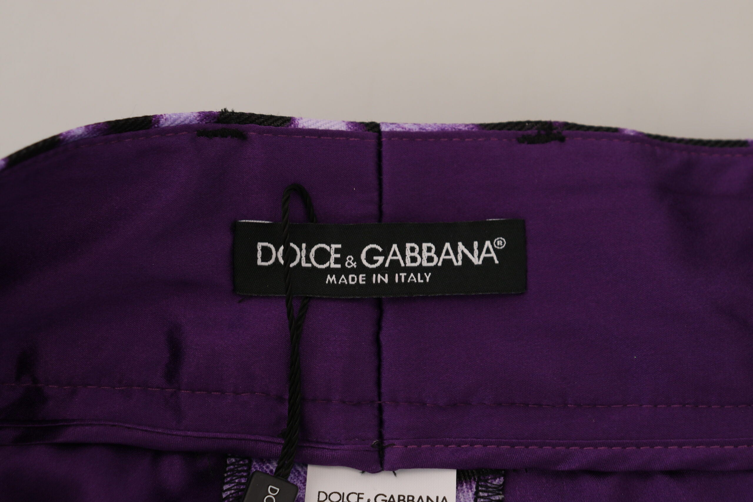 Dolce & Gabbana Lila Leopard Print High-Waisted Trousers-5