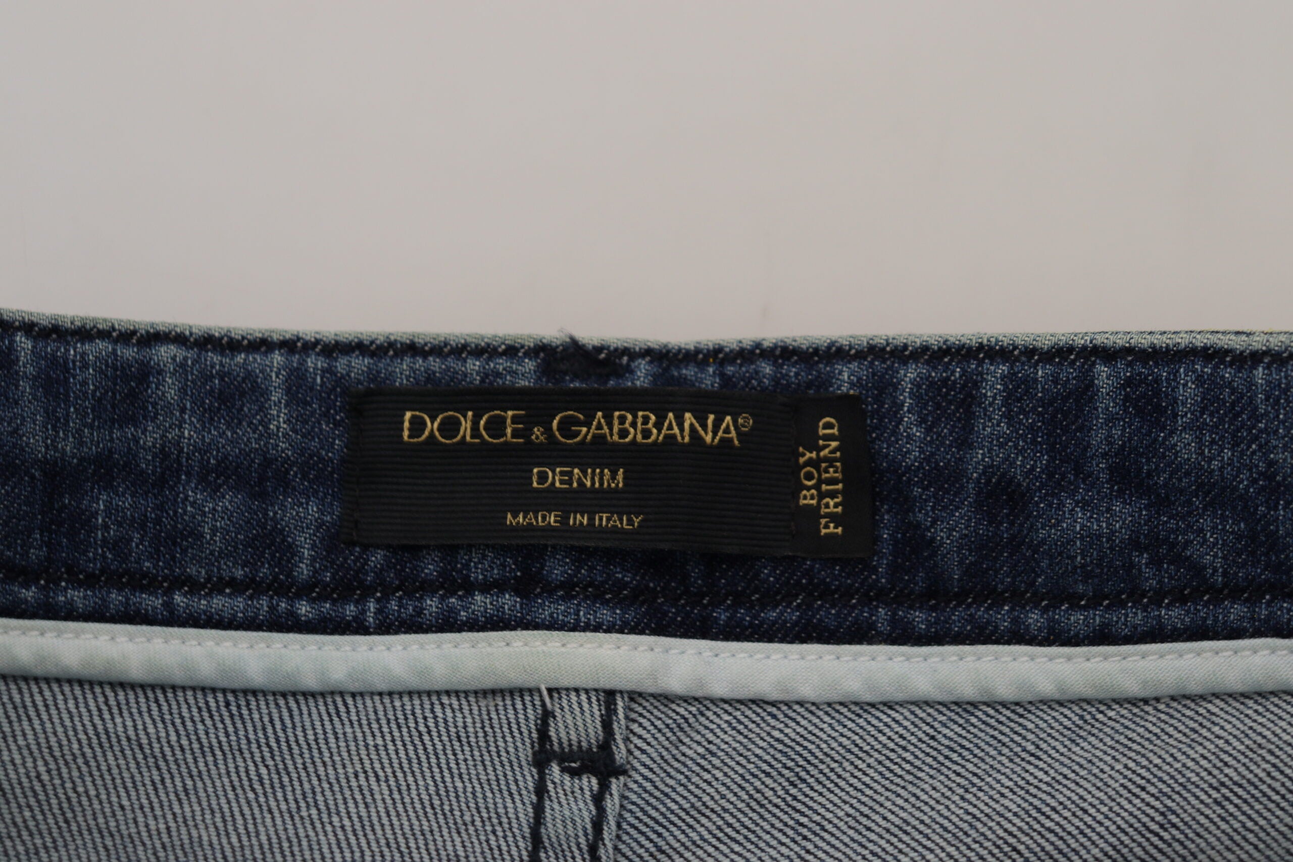 Dolce & Gabbana Yellow Leopard Cotton Straight Denim Jeans-6