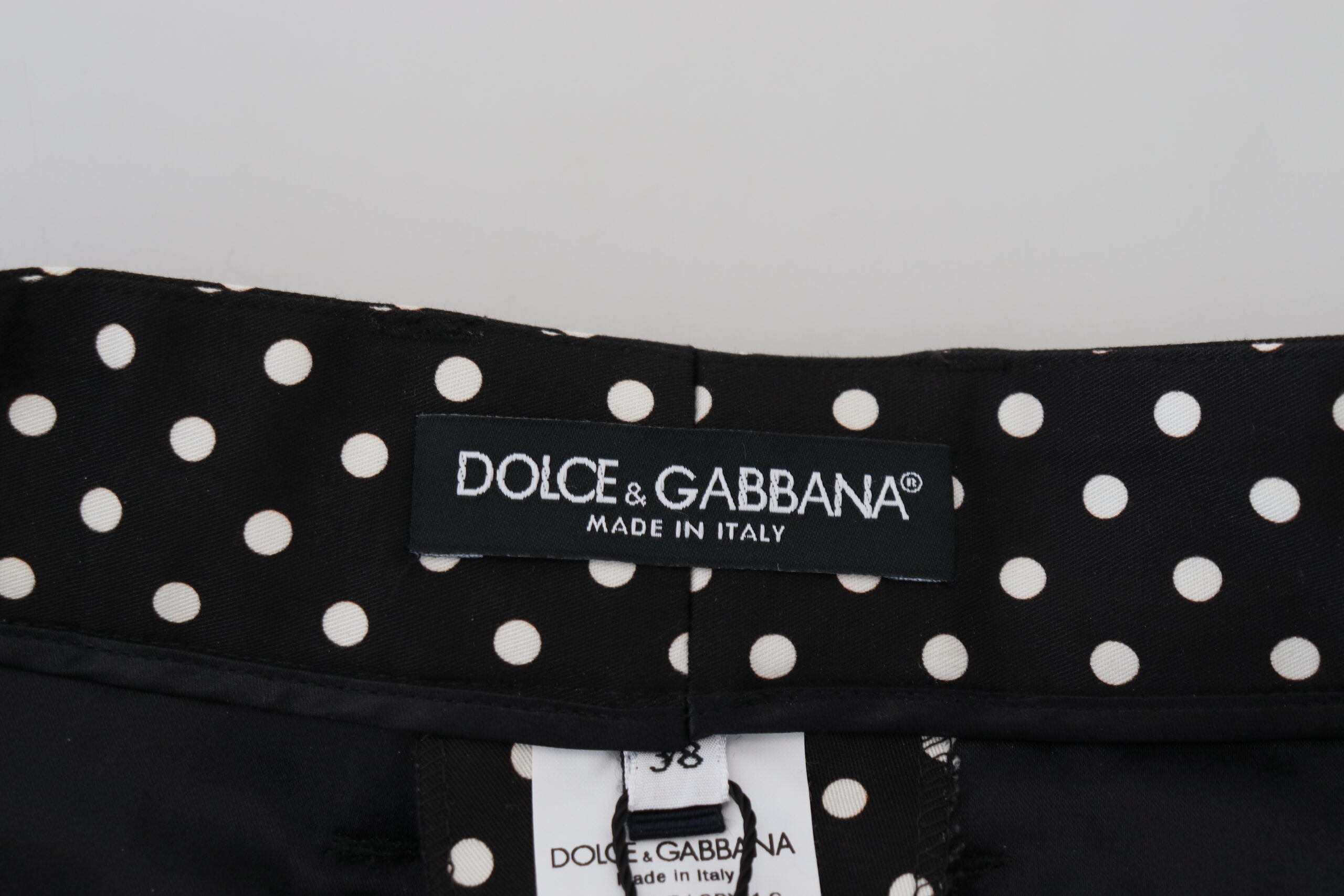 Dolce & Gabbana Multicolor Polka Dot High-Waisted Trousers-5