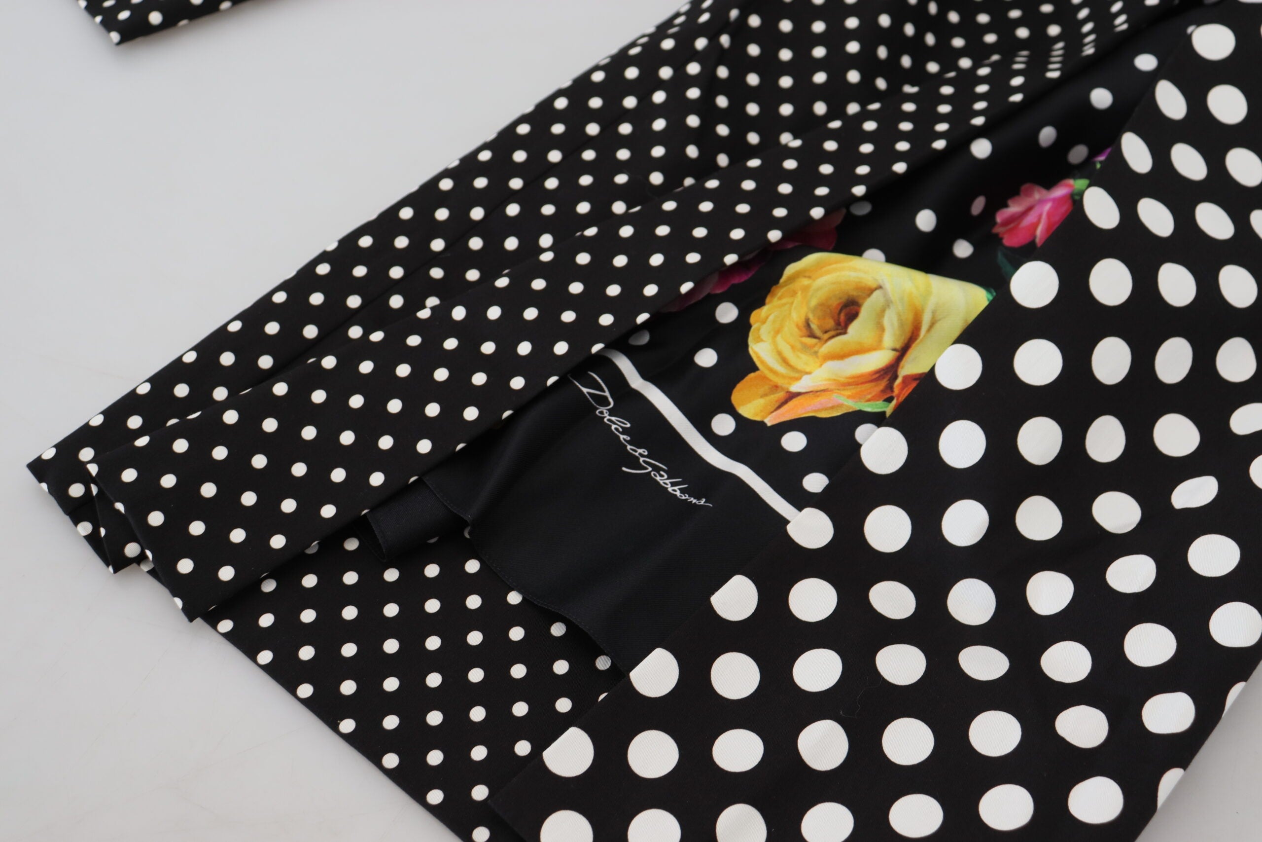Dolce & Gabbana Multicolor Polka Dot High-Waisted Trousers-6