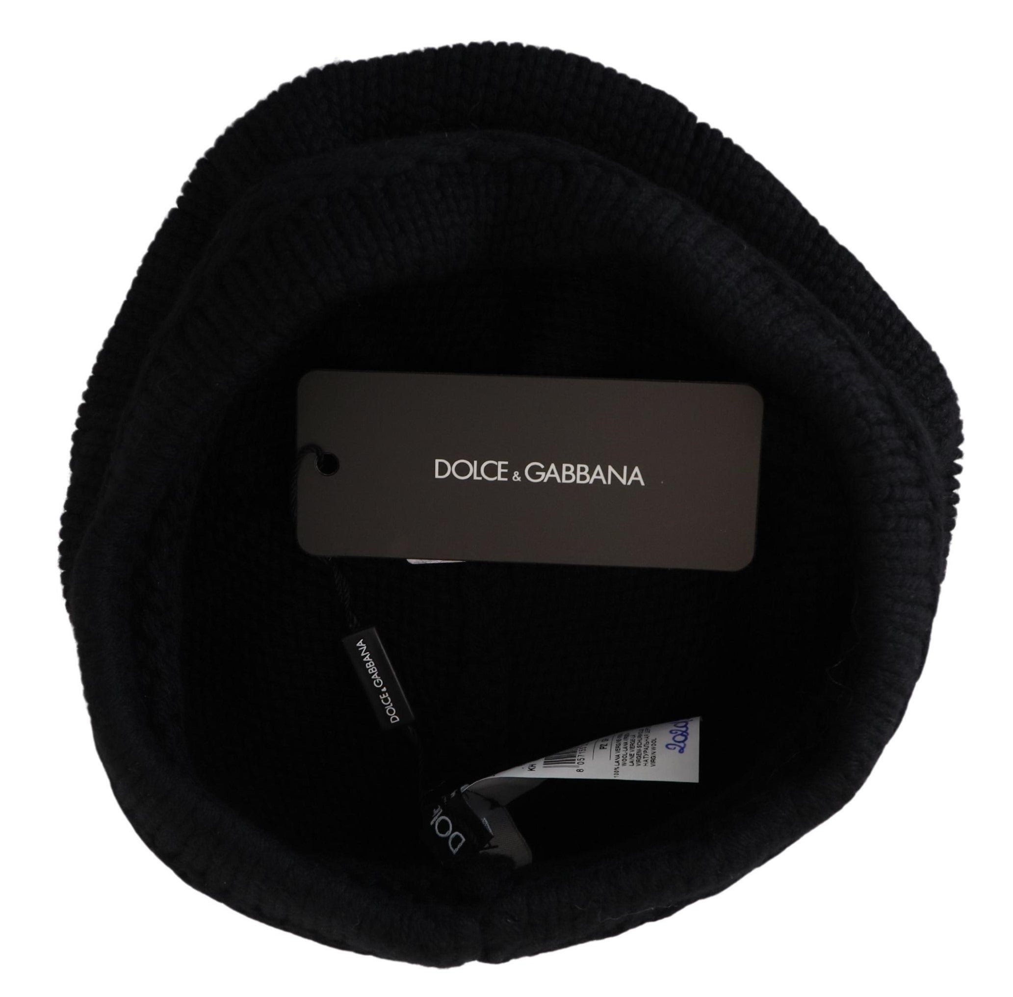 Dolce & Gabbana Black Wool Women's Winter Beanie Hat-4