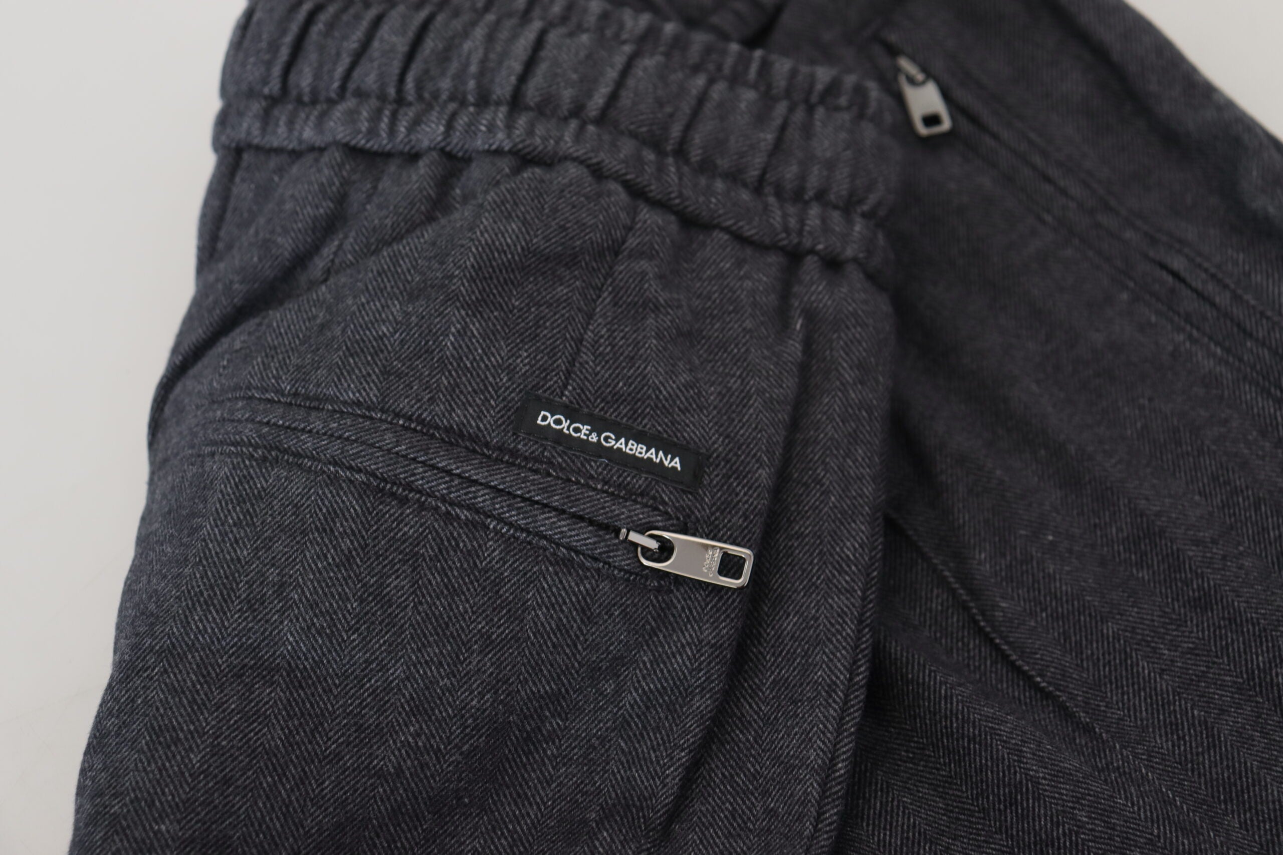 Dolce & Gabbana Grey Cotton Joggers for Men-7
