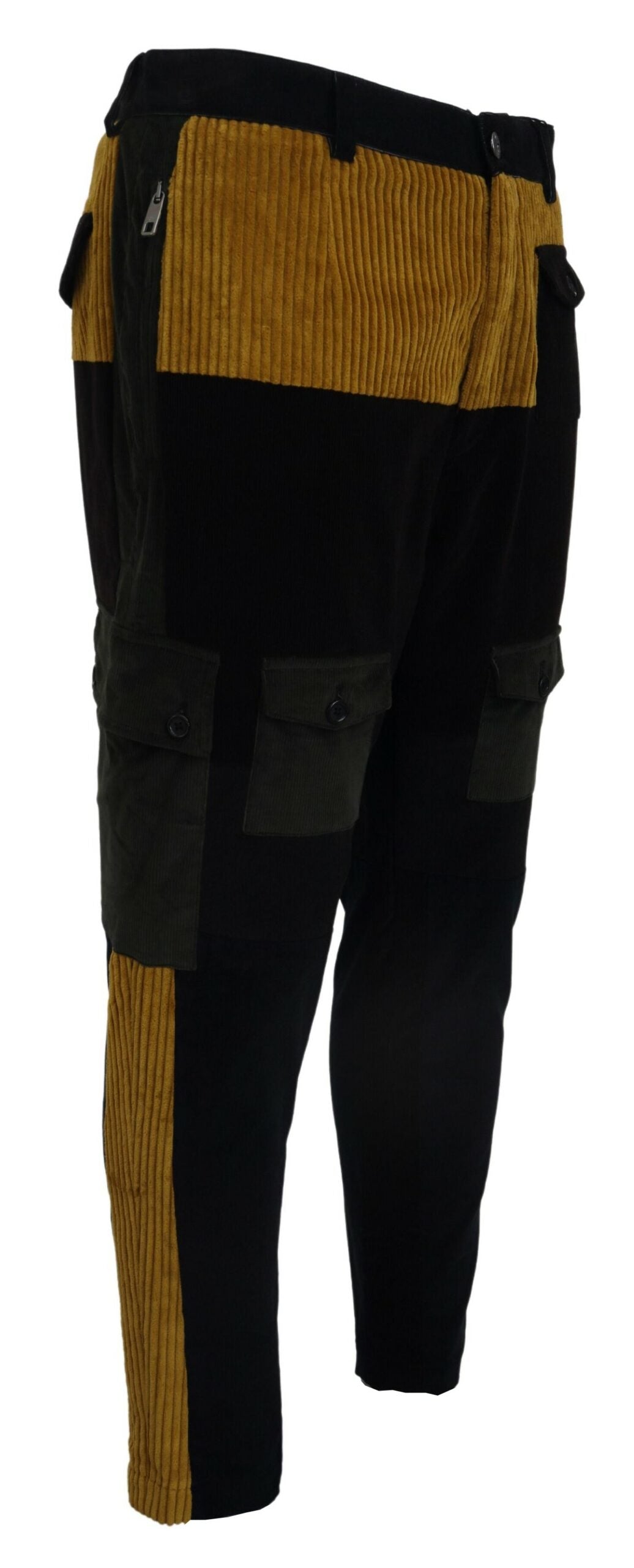 Pantalones de algodón negro y amarillo para hombre de Dolce & Gabbana-2