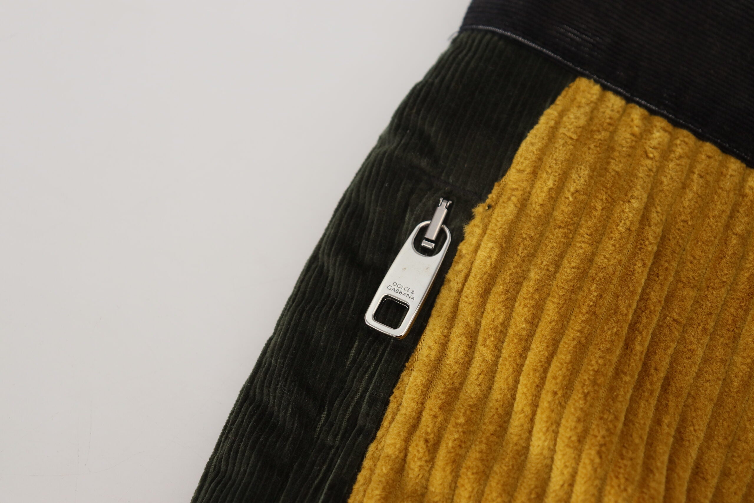 Pantalones de algodón negro y amarillo para hombre de Dolce & Gabbana-5