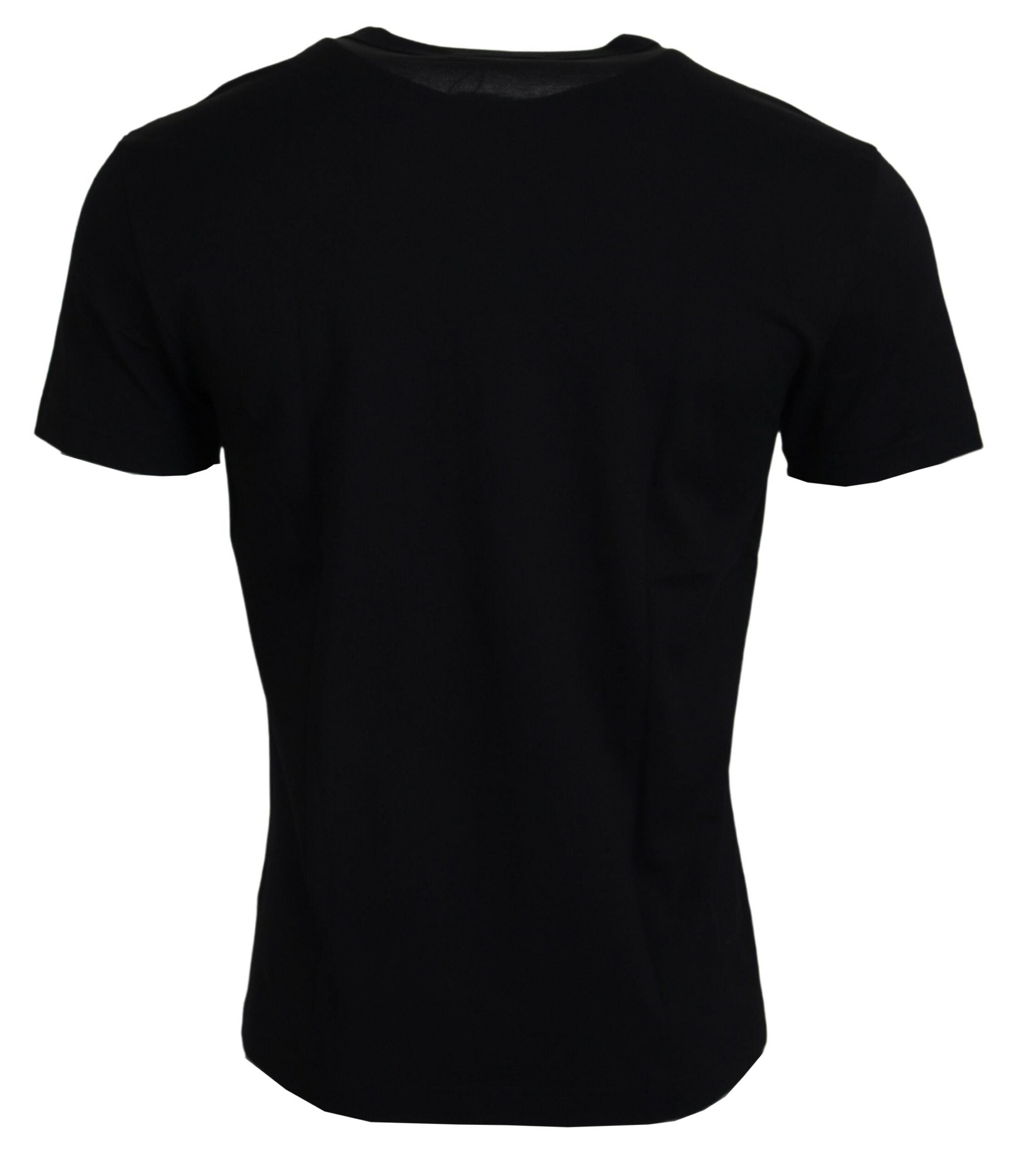 Dolce & Gabbana Schwarzes Sneak Peek Baumwoll-T-Shirt mit kurzen Ärmeln-3