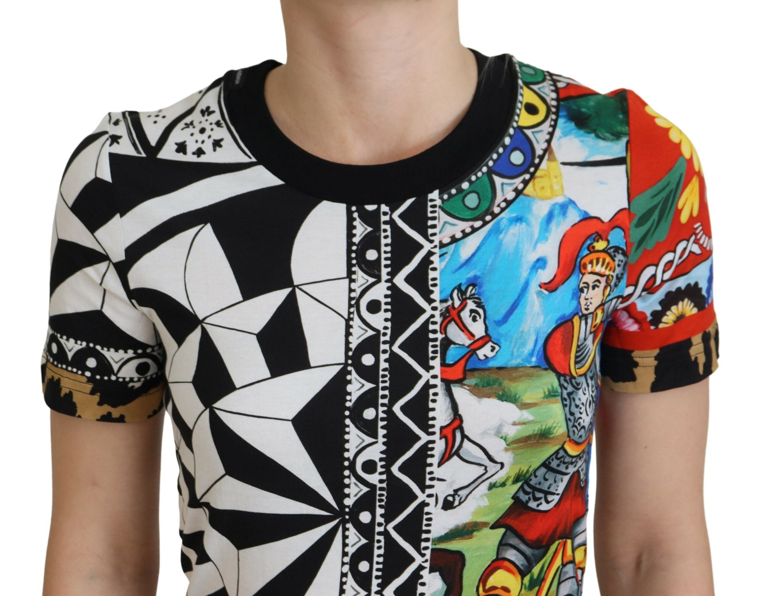 Camisa con estampado multicolor exclusiva para mujer de Dolce & Gabbana-4