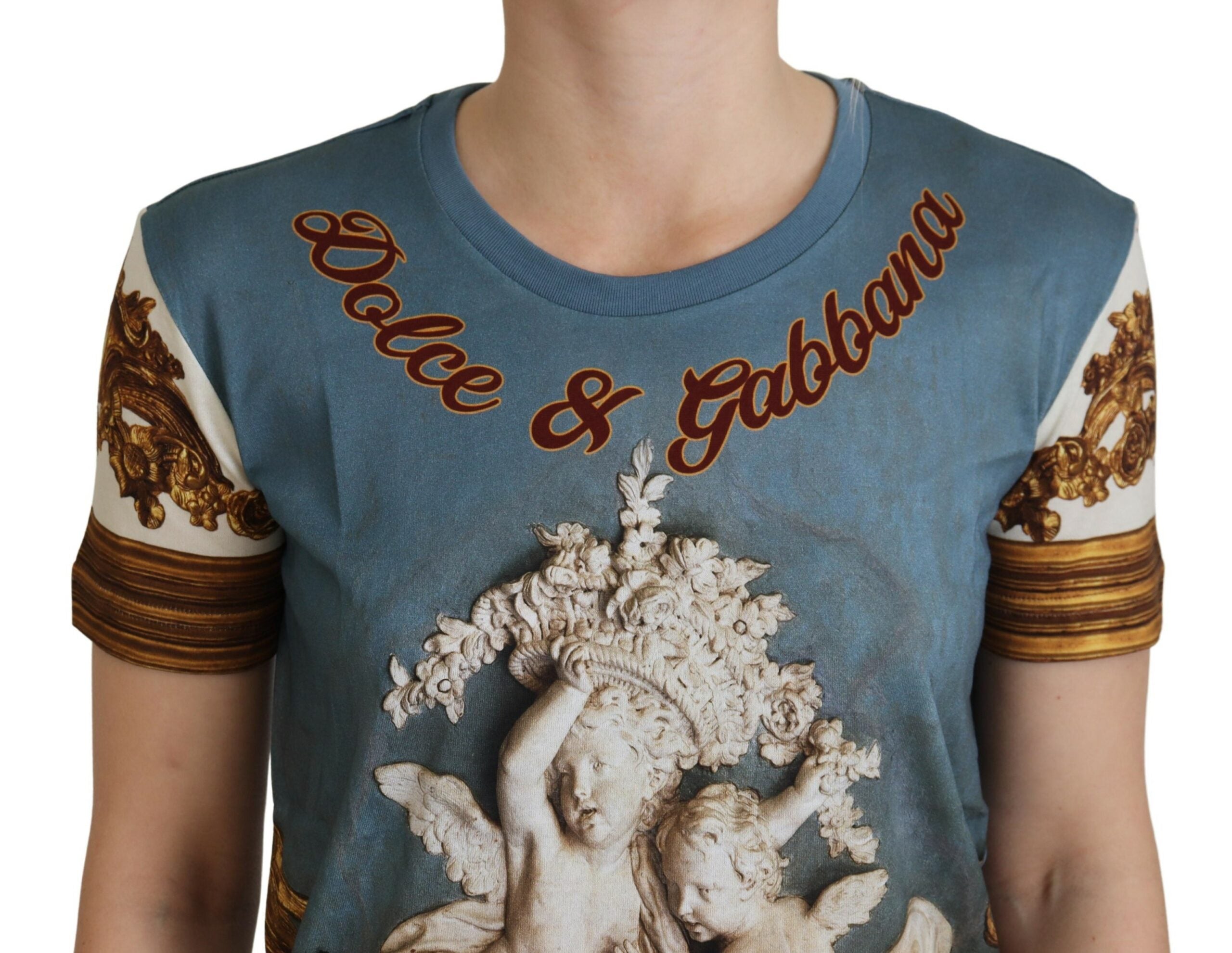 Dolce & Gabbana Multicolor DG Logo Angel Printed Shirt Top-4