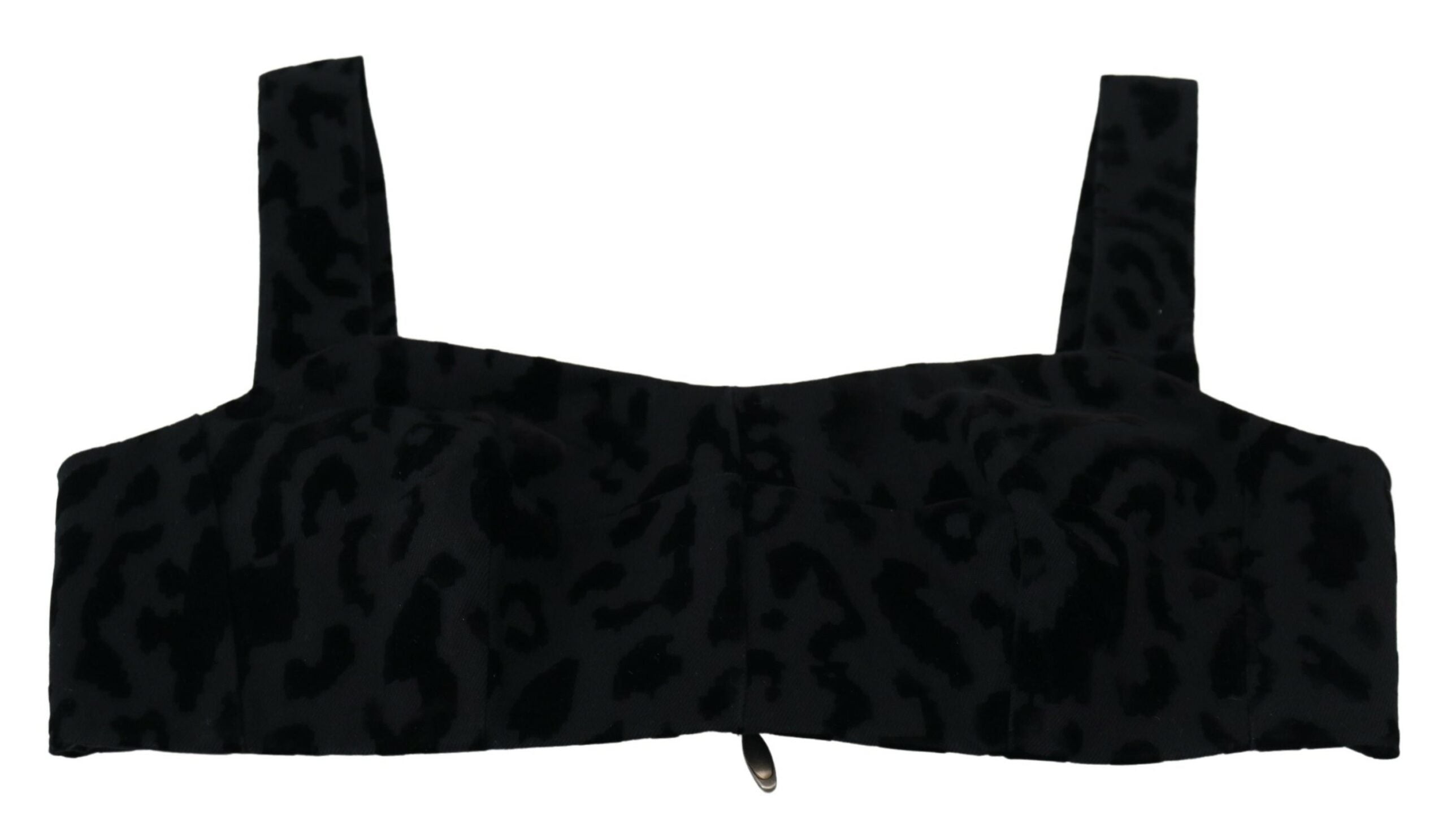 Dolce & Gabbana Schwarzer Leopard Beschnittenes Bustier Korsett-BH Top-5