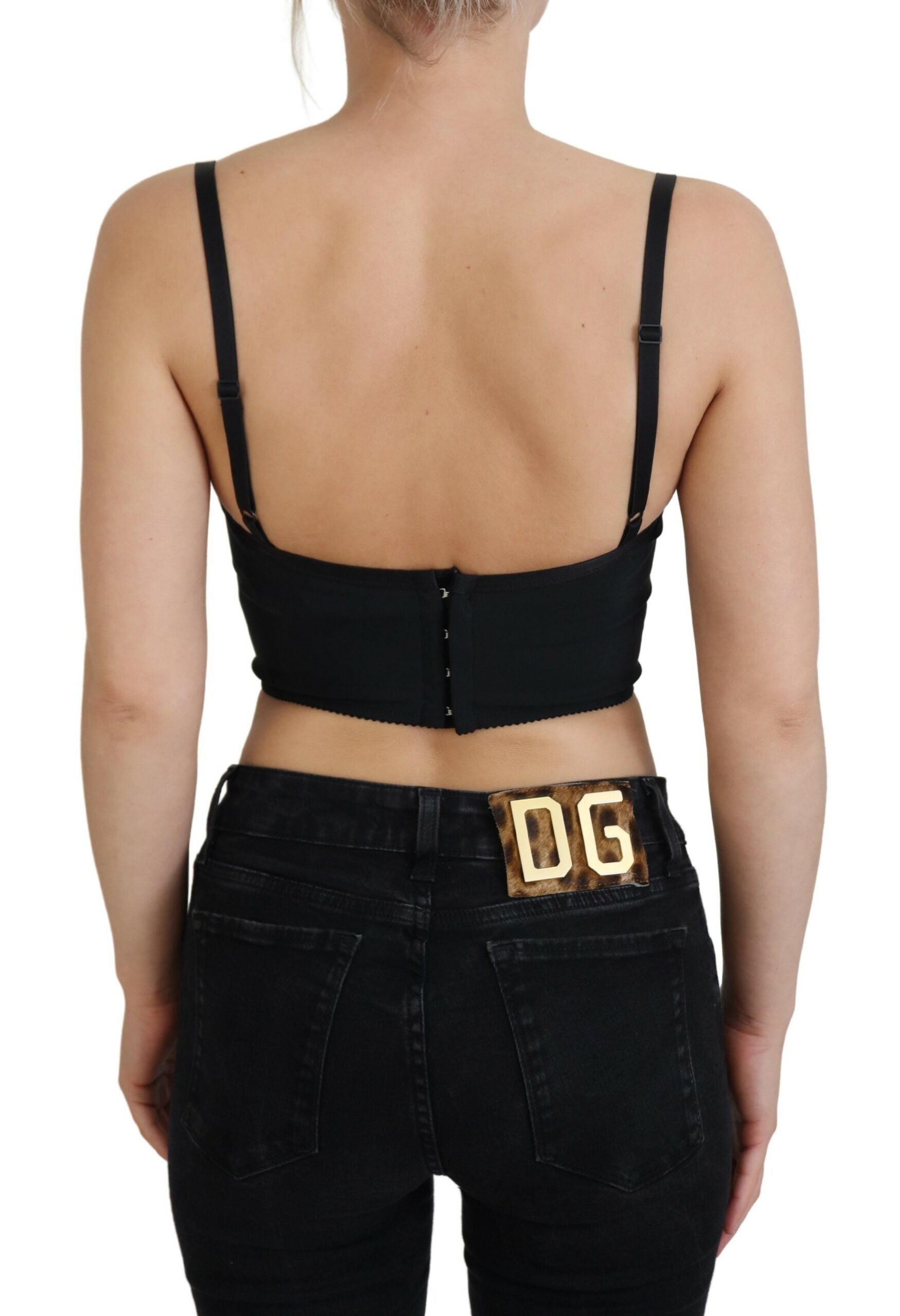 Dolce & Gabbana Pink Leopard Print Cropped Bustier Corset Top-3