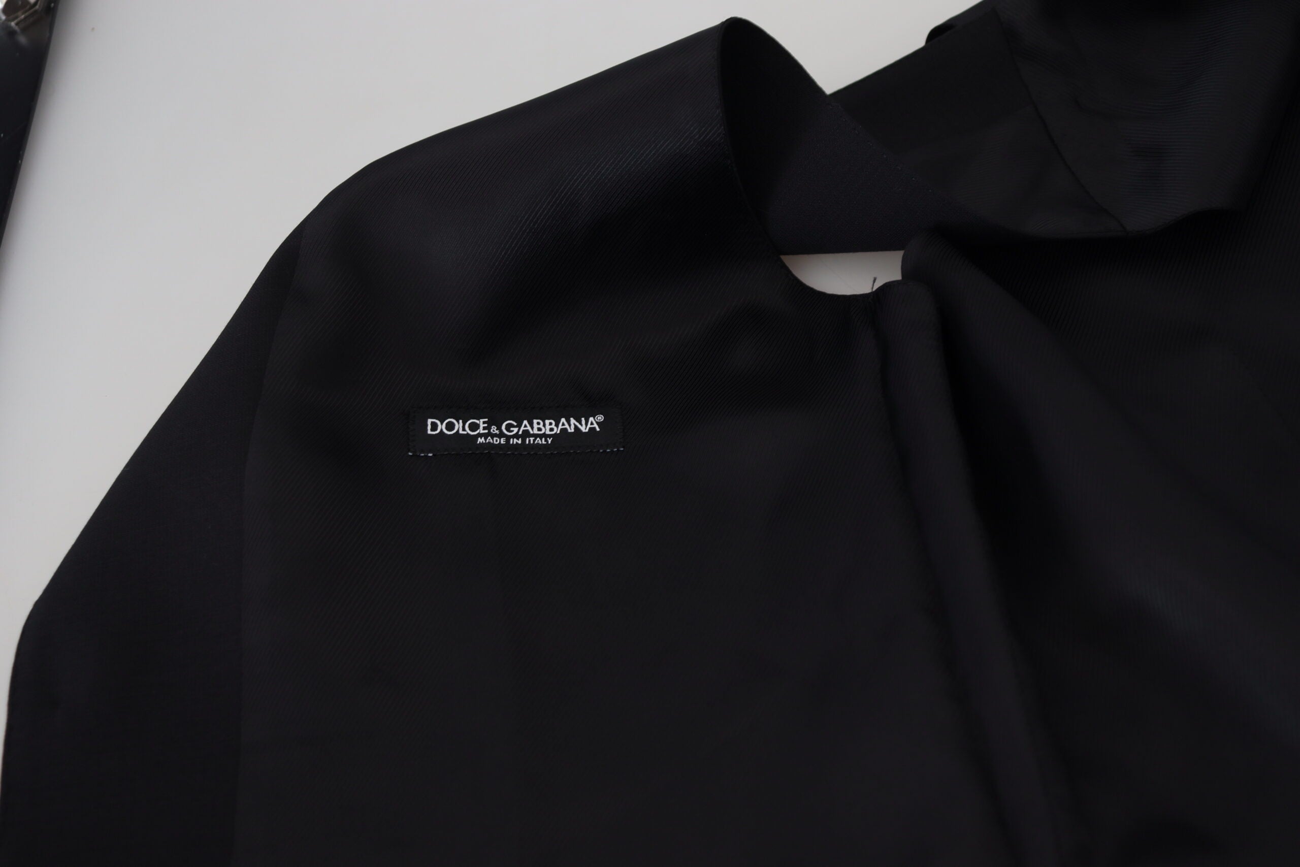 Dolce & Gabbana Schwarze Schurwollweste Formelle Weste-7