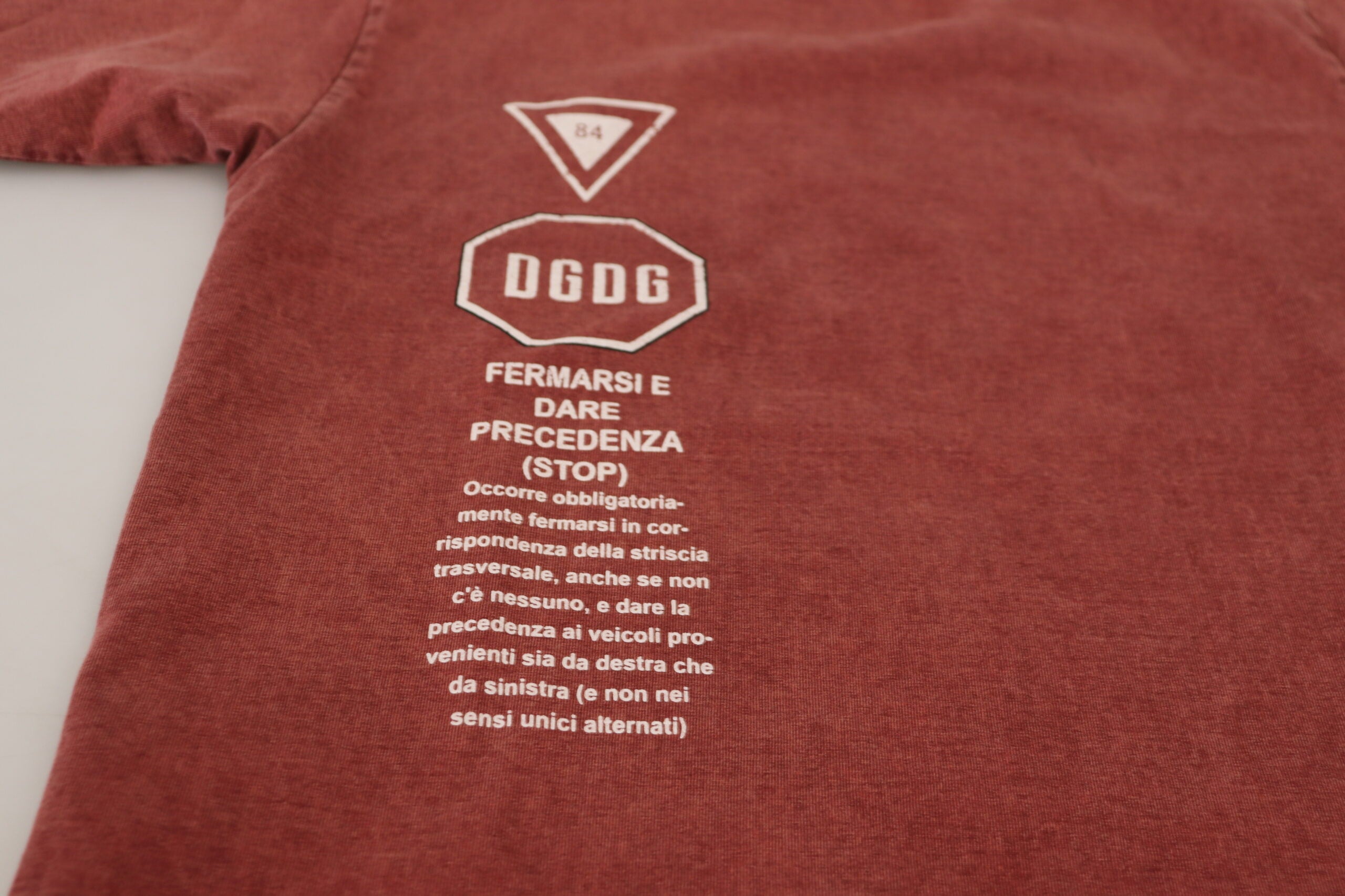 Dolce & Gabbana Maroon Print Crew Neck Short Sleeve T-Shirt-7