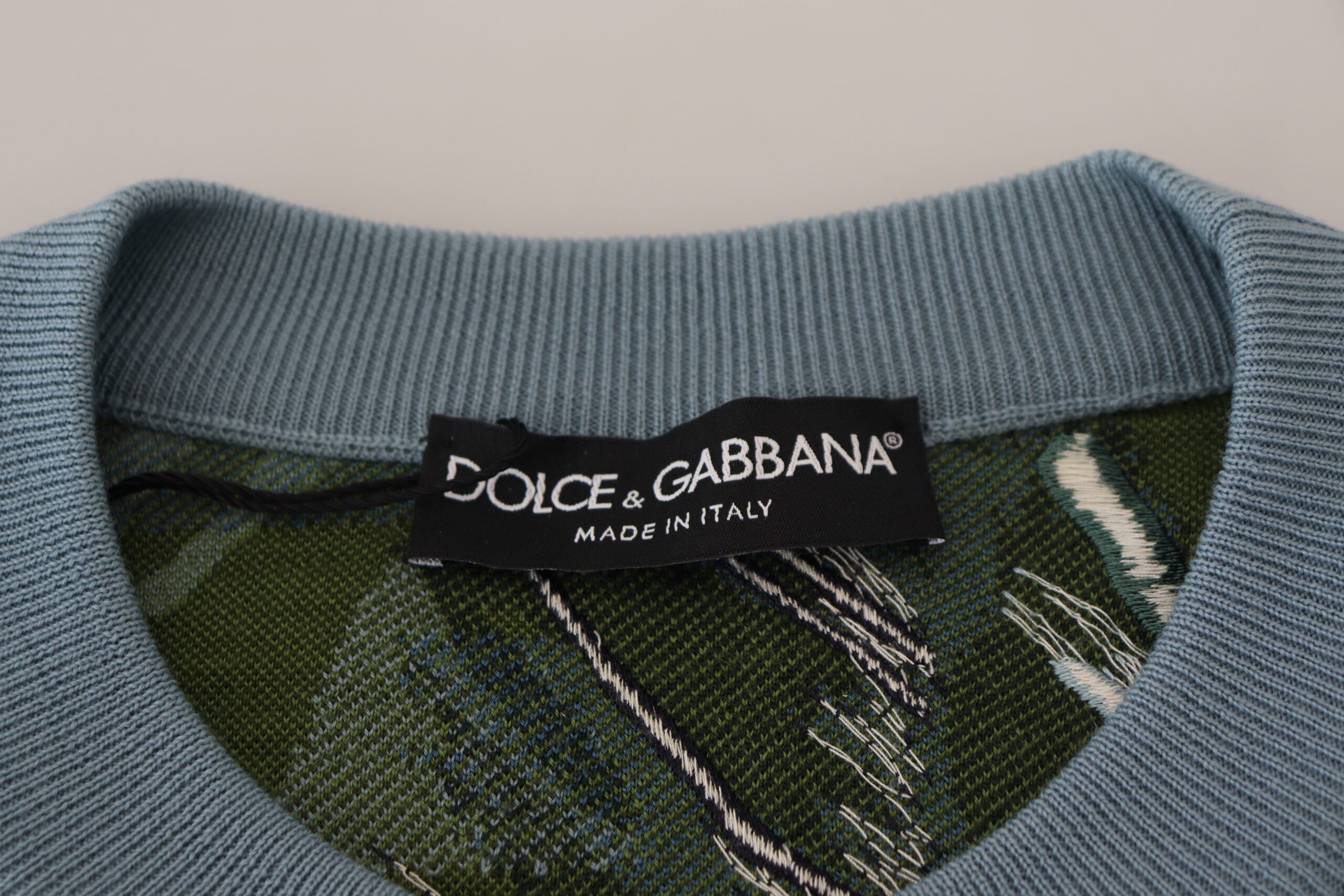 Dolce & Gabbana Multicolor Jungle Wool Sweater Logo Sweater-7